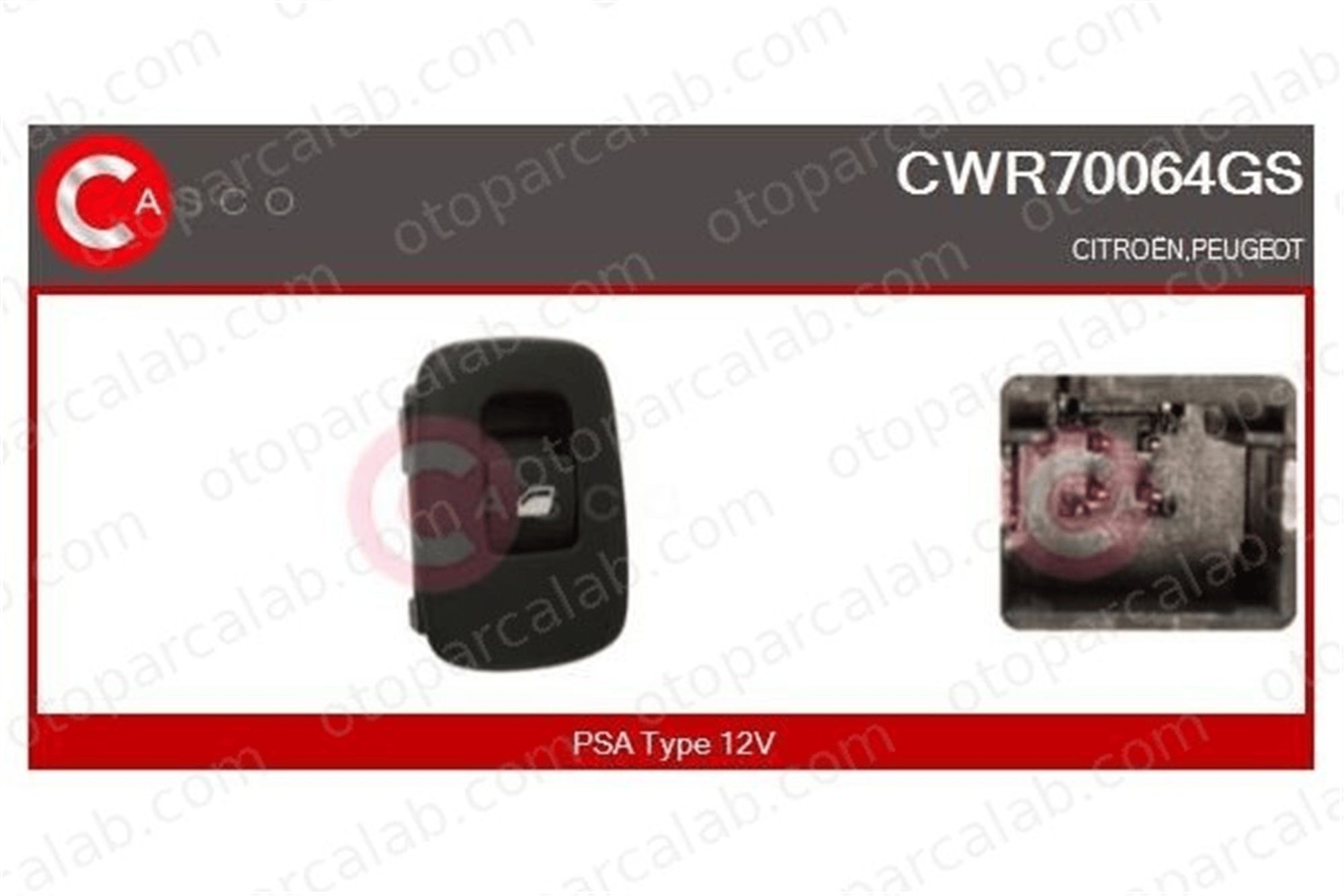 PSA ORJINAL 6554QN Cam Açma Düğmesi Arka Sağ veya Sol CITROËN C3 PICASSO PEUGEOT 207 SW 6554QN