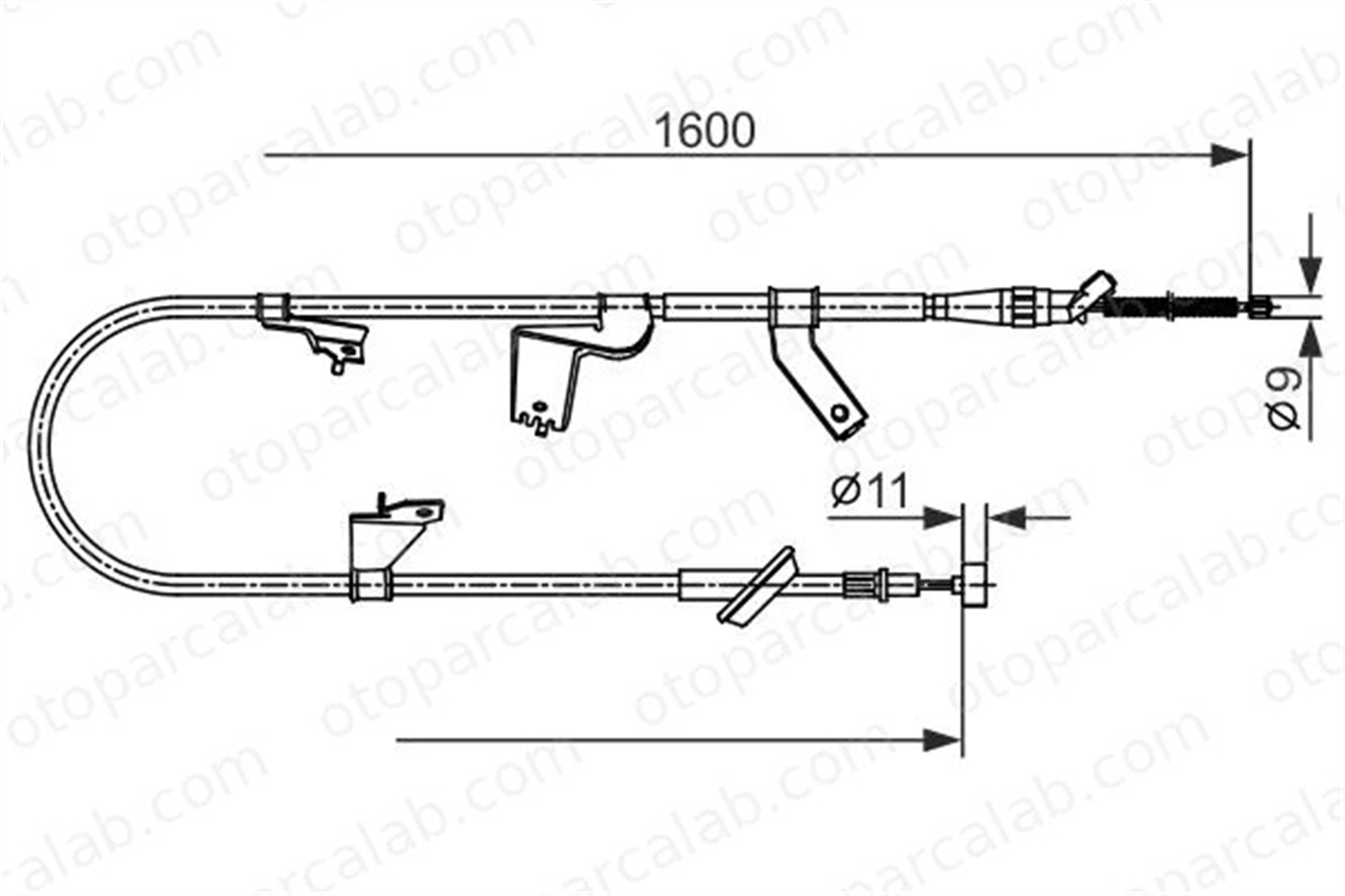 PSA ORJINAL 95516799 El Fren Teli Arka Sağ veya Sol OPEL AGILA SUZUKI SPLASH 95516799 4709864