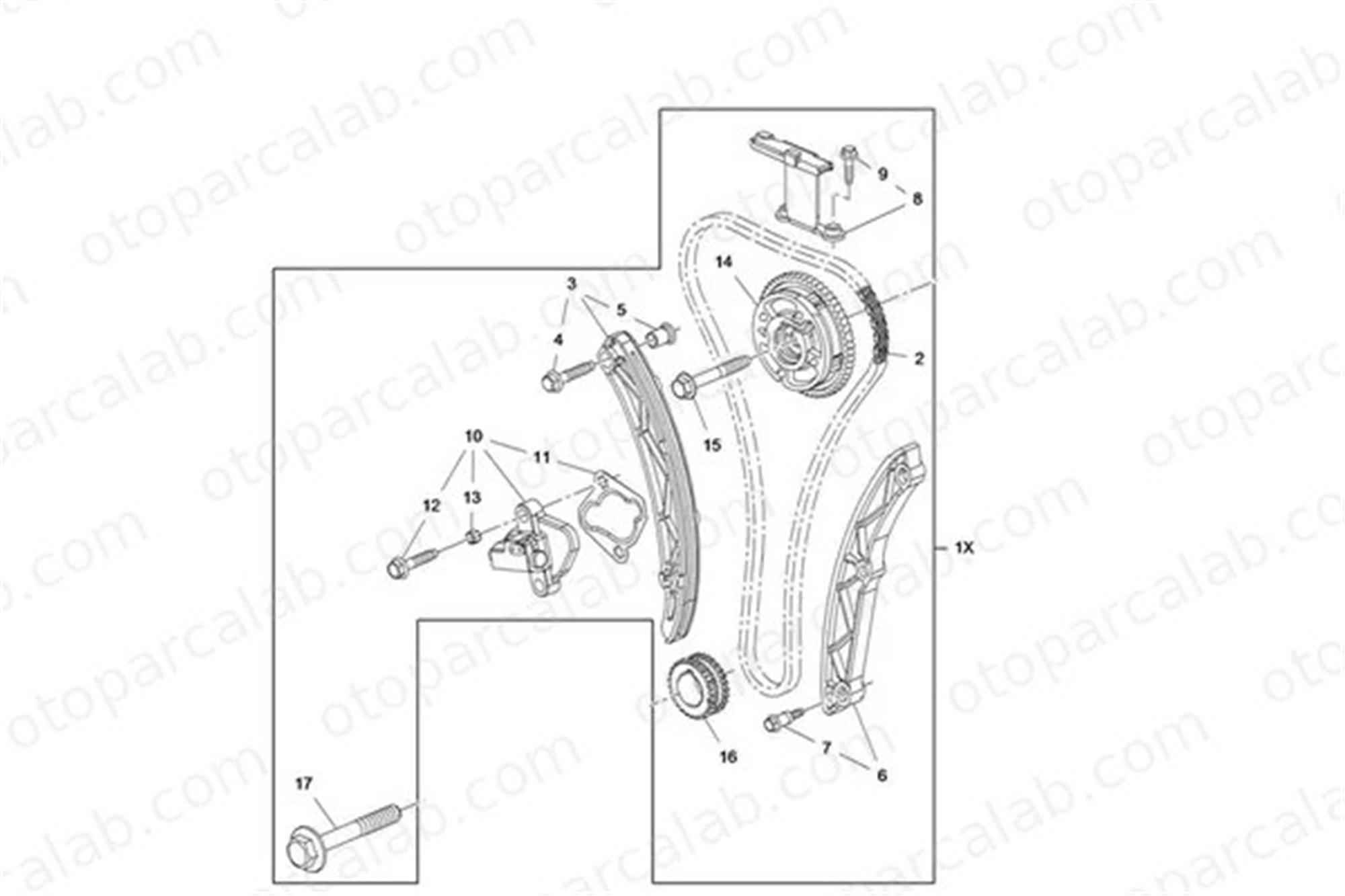 PSA ORJINAL 95528474 Triger Zincir Seti OPEL ASTRA K ASTRA K Sports Tourer 95528474 12660118