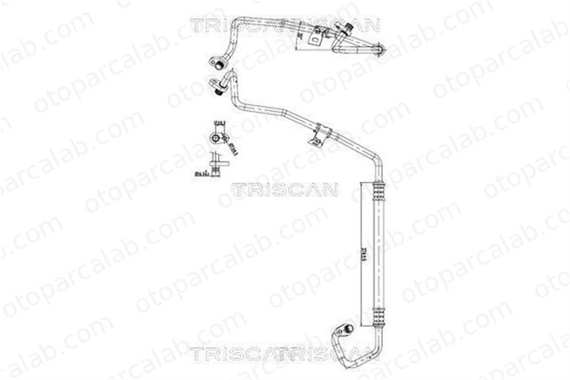 PSA ORJINAL 9822433480 Klima Hortumu CITROËN BERLINGO Kasa/büyük limuzin PEUGEOT PARTNER Kasa/büyük limuzin 9822433480