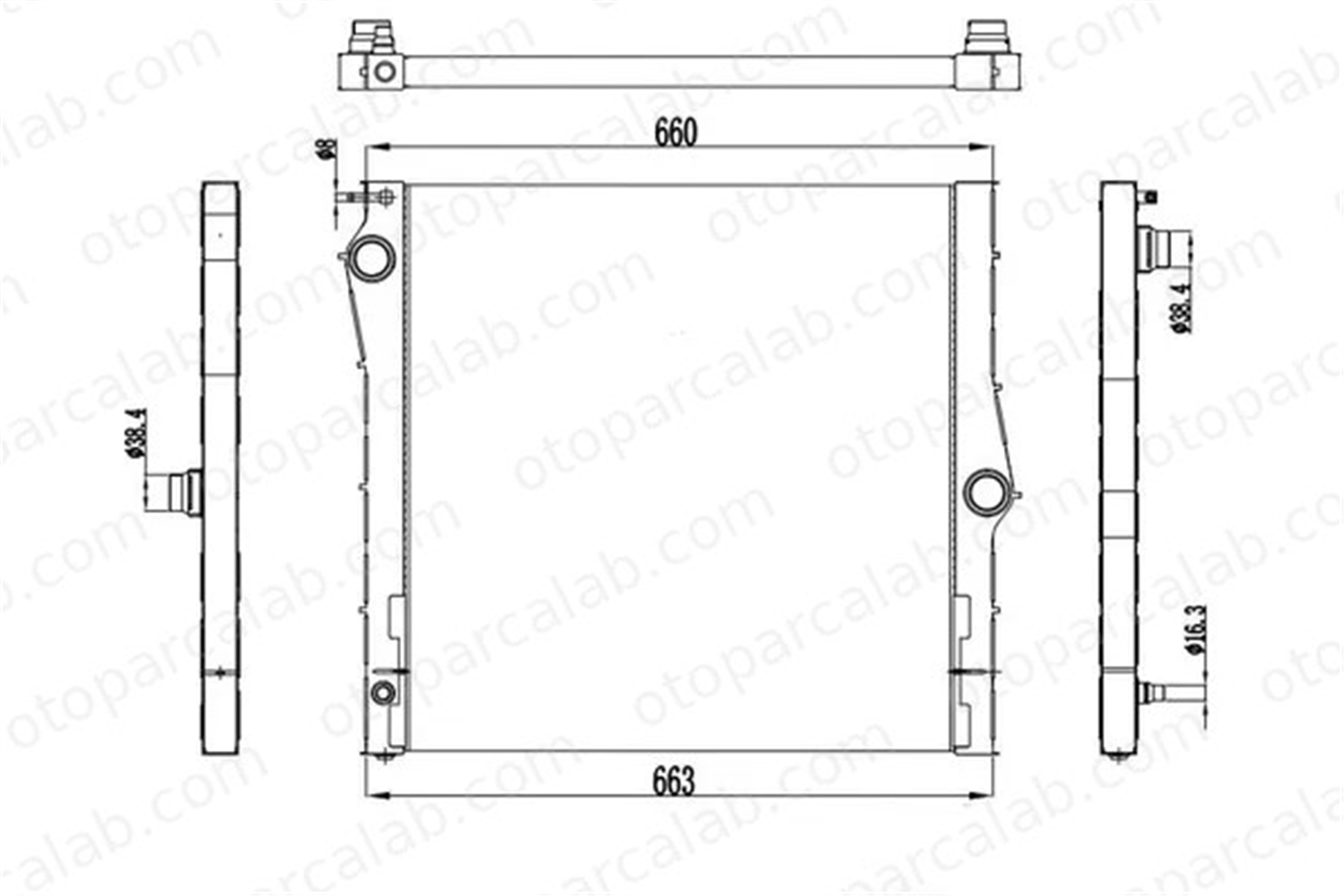RADISEN RR 60825 Su Radyatörü BMW X5 17117571987 17117572739