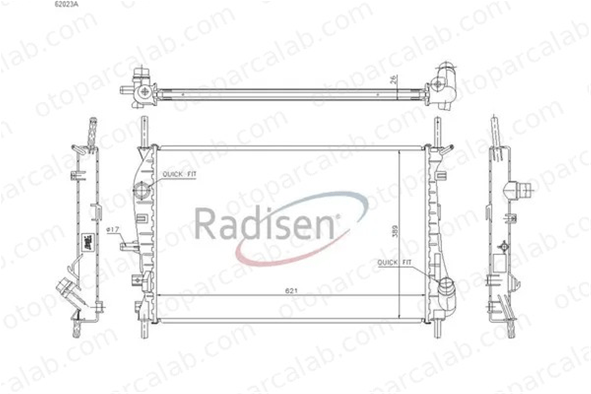 RADISEN RR 62023 Su Radyatörü FORD MONDEO III Sedan MONDEO III 1216264 1315633
