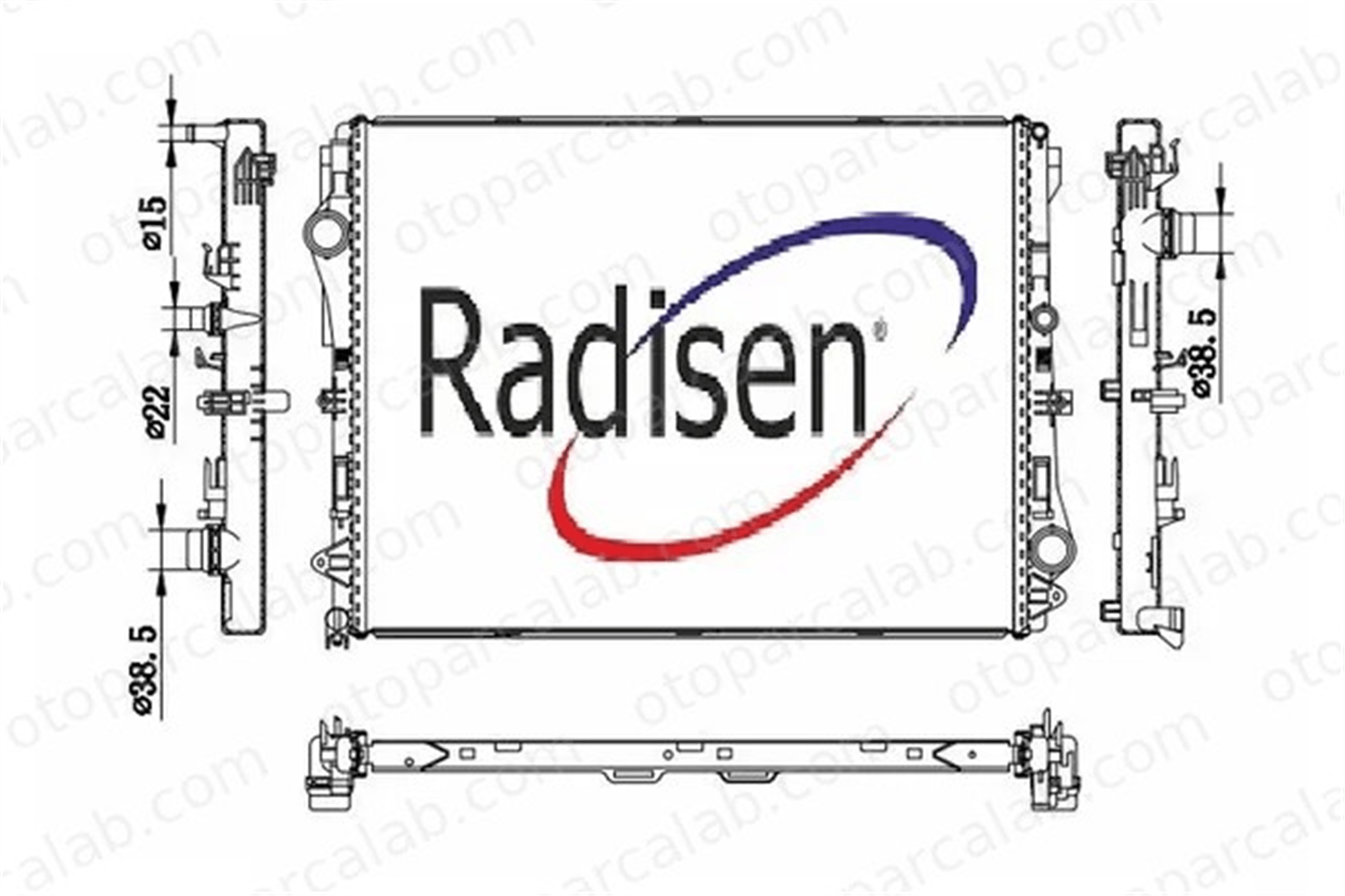 RADISEN RR 627023 Su Radyatörü MERCEDES-BENZ S-SERISI E-SERISI A0995003303 A0995008800