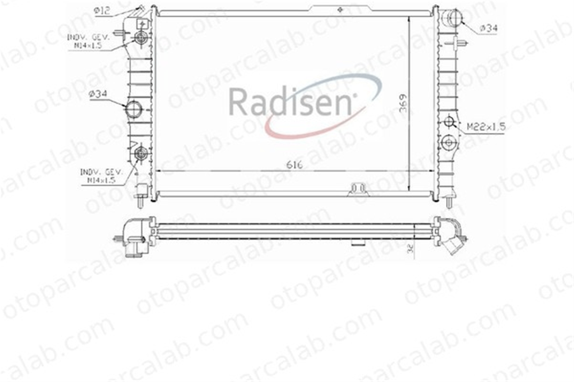 RADISEN RR 63063 Su Radyatörü OPEL VECTRA A VECTRA A Hatchback 90443463 52455192