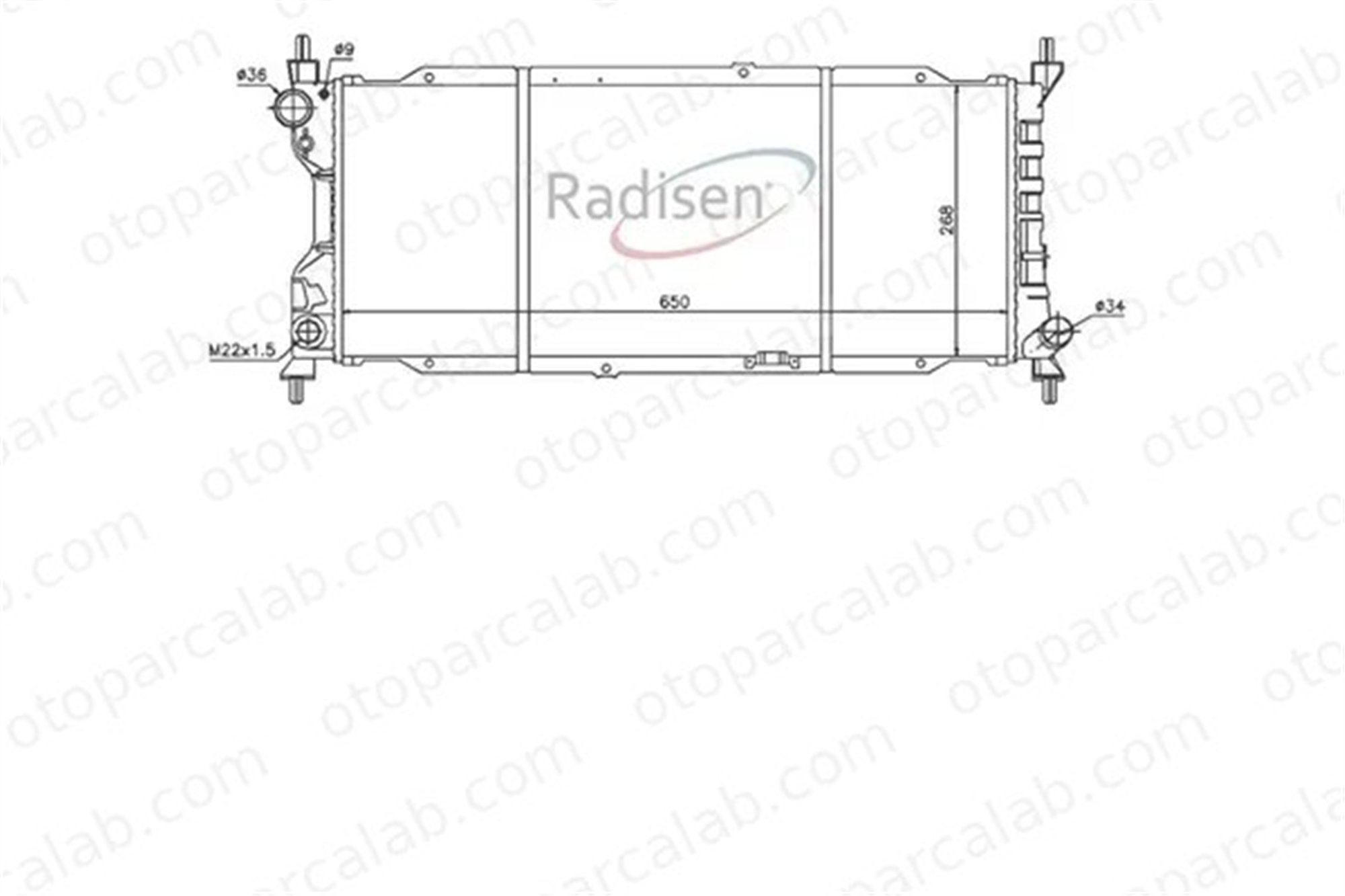 RADISEN RR 63286 Su Radyatörü OPEL COMBO Kasa/büyük limuzin CORSA B Kasa/eğik arka 1300151 90410049