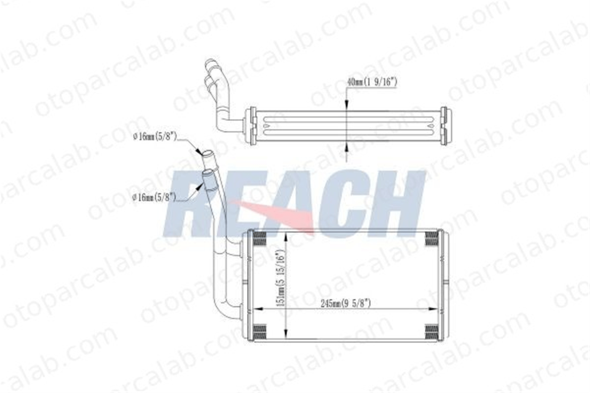 REACH 1.18.11163.442 Kalorifer Radyatörü FORD TRANSIT Panelvan/Van TRANSIT Platform şasi YC1H18476AB 1350118
