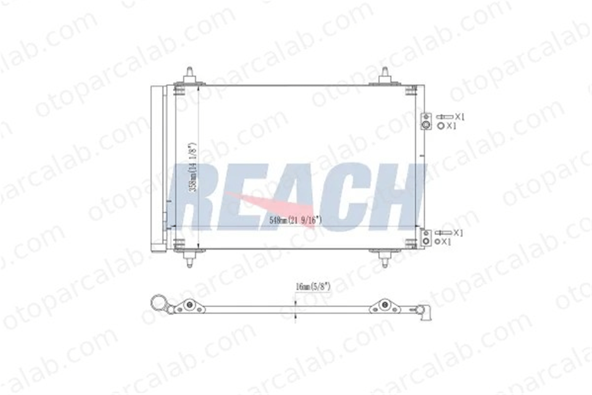 REACH 1.30.0656.PD Klima Radyatörü PEUGEOT 308 I 308 SW I 6455CX 1610161980