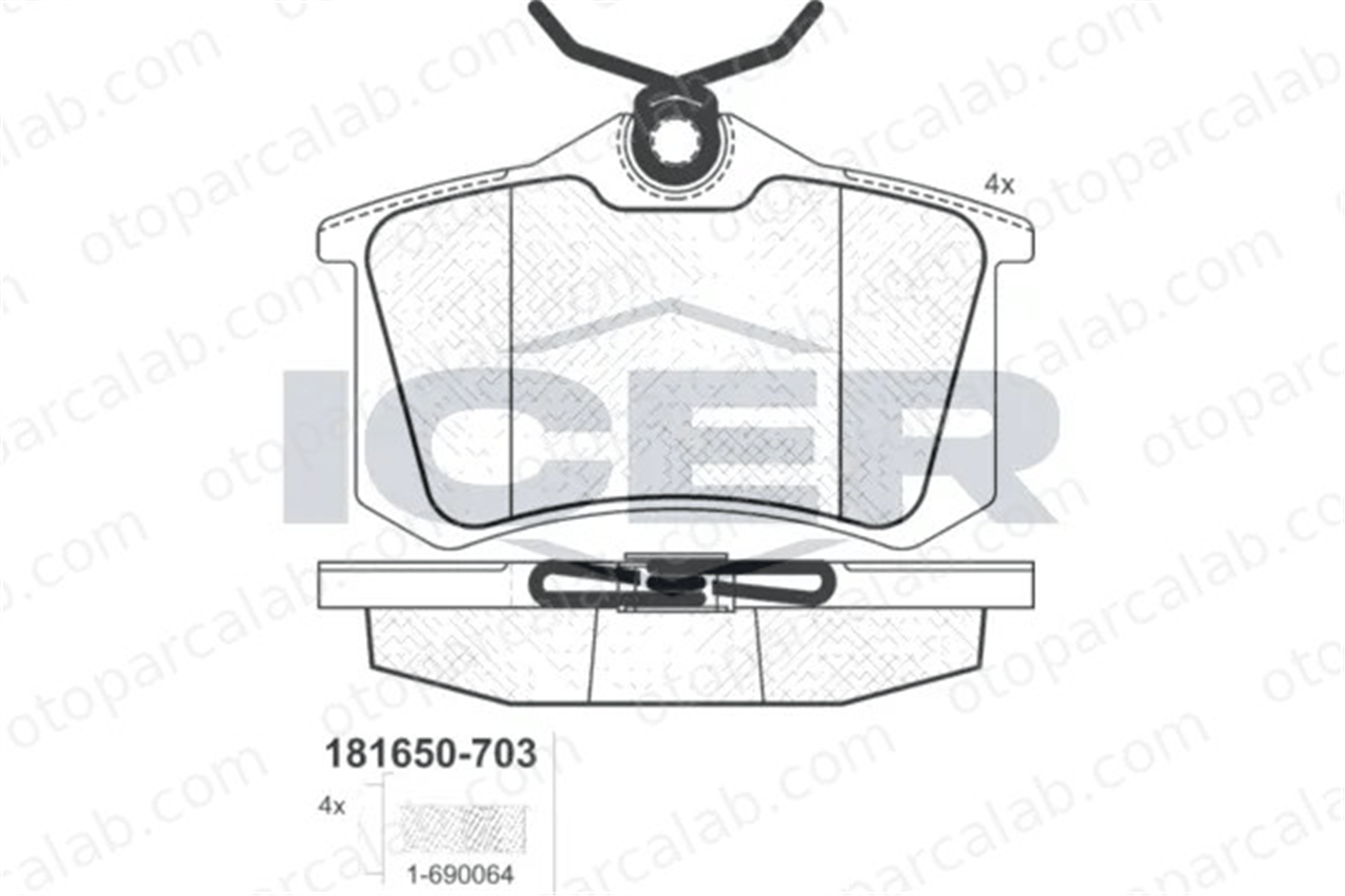 RENAULT ORJINAL 440600819R Fren Disk Balata Arka AUDI A4 B7 A4 B7 Avant 440600819r 8E0698451B