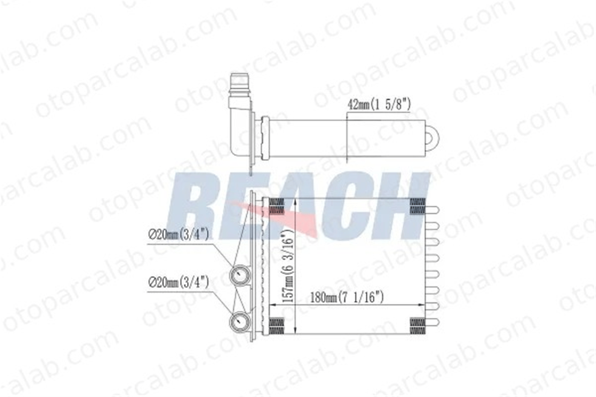RENAULT ORJINAL 7701065763 Kalorifer Radyatörü RENAULT TRAFIC III Minibüs/Otobüs TRAFIC II Panelvan/Van 7701065763 4432041
