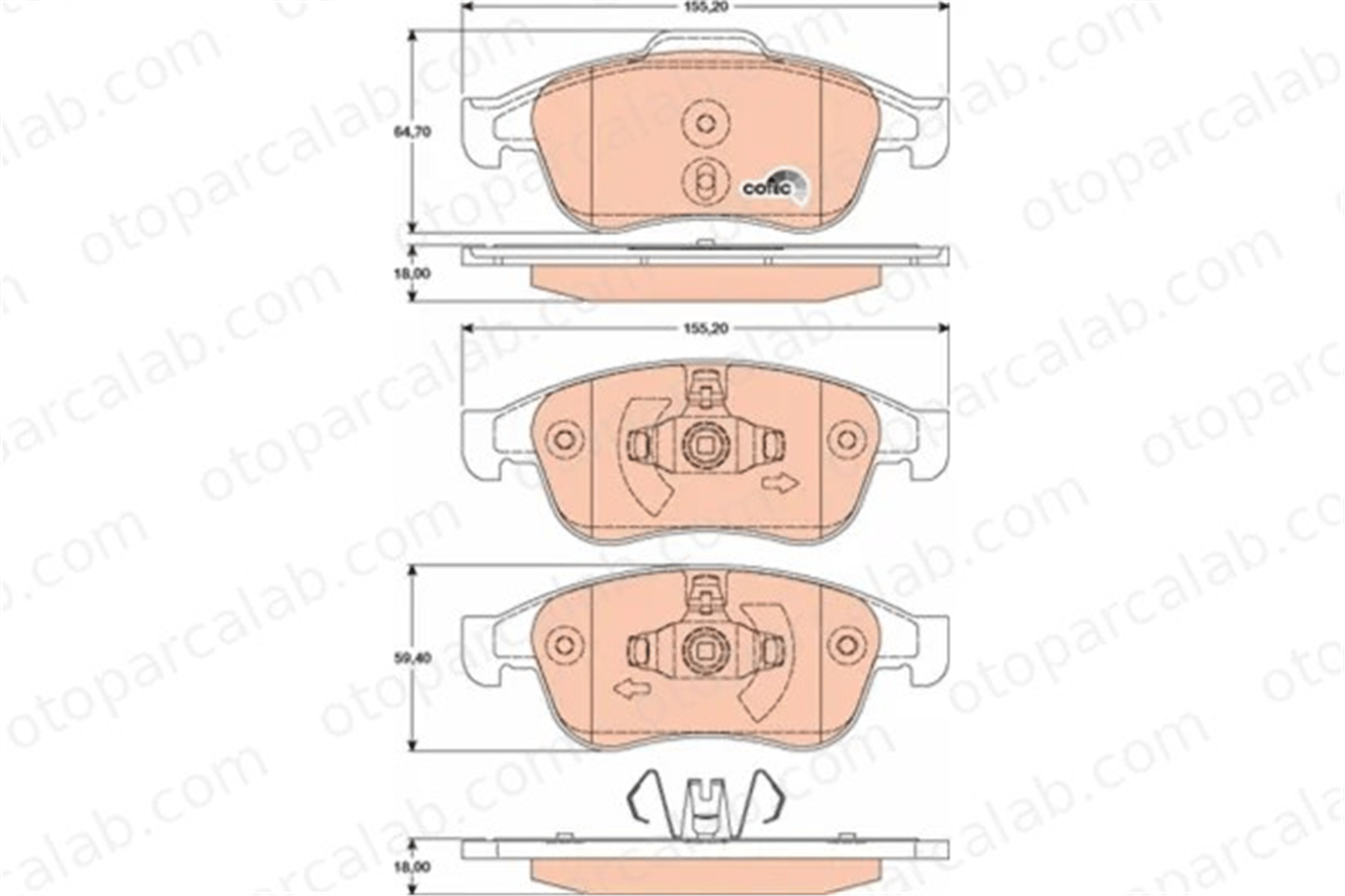 RENAULT ORJINAL 7711946171 Fren Disk Balata Ön DACIA DUSTER RENAULT MEGANE III Hatchback 7711946171 410600379R