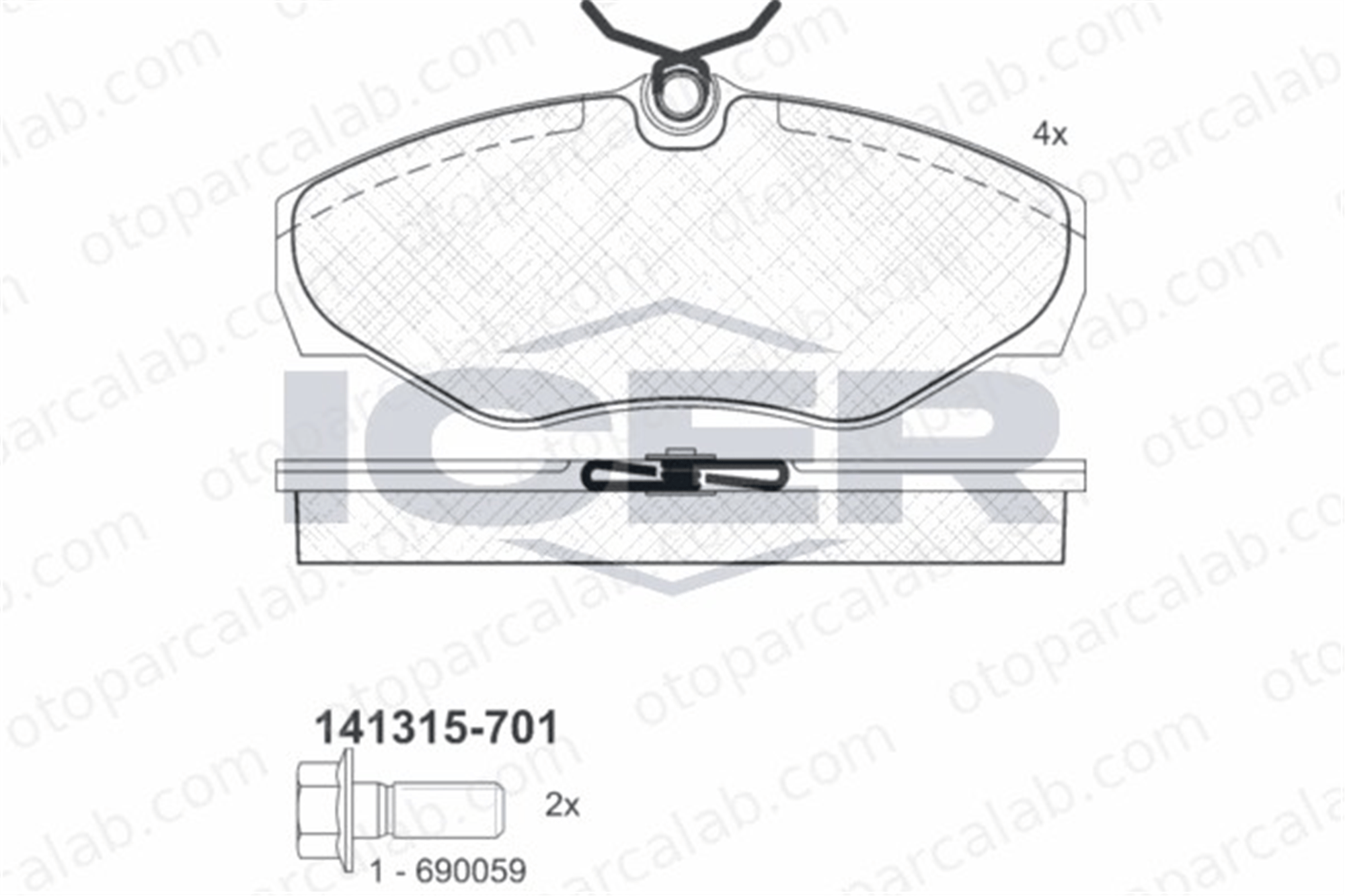 RENAULT ORJINAL 7711946181 Fren Disk Balata Ön RENAULT TRAFIC II Panelvan/Van OPEL VIVARO A Minibüs/Otobüs 7711946181 4106000Q1F