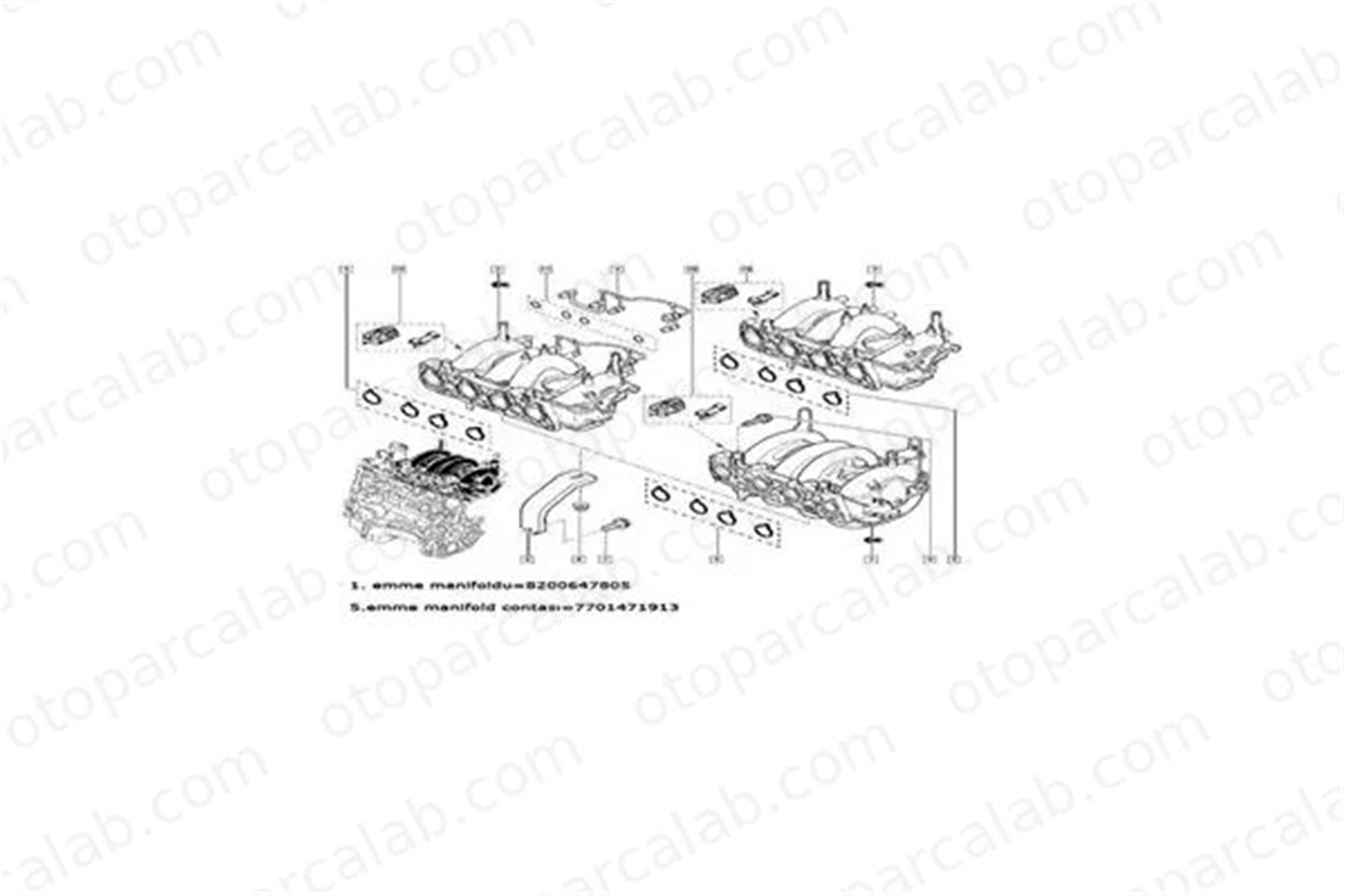 RENAULT ORJINAL 8200966437 Manifold RENAULT THALIA II DACIA LOGAN 8200647805 7700274286