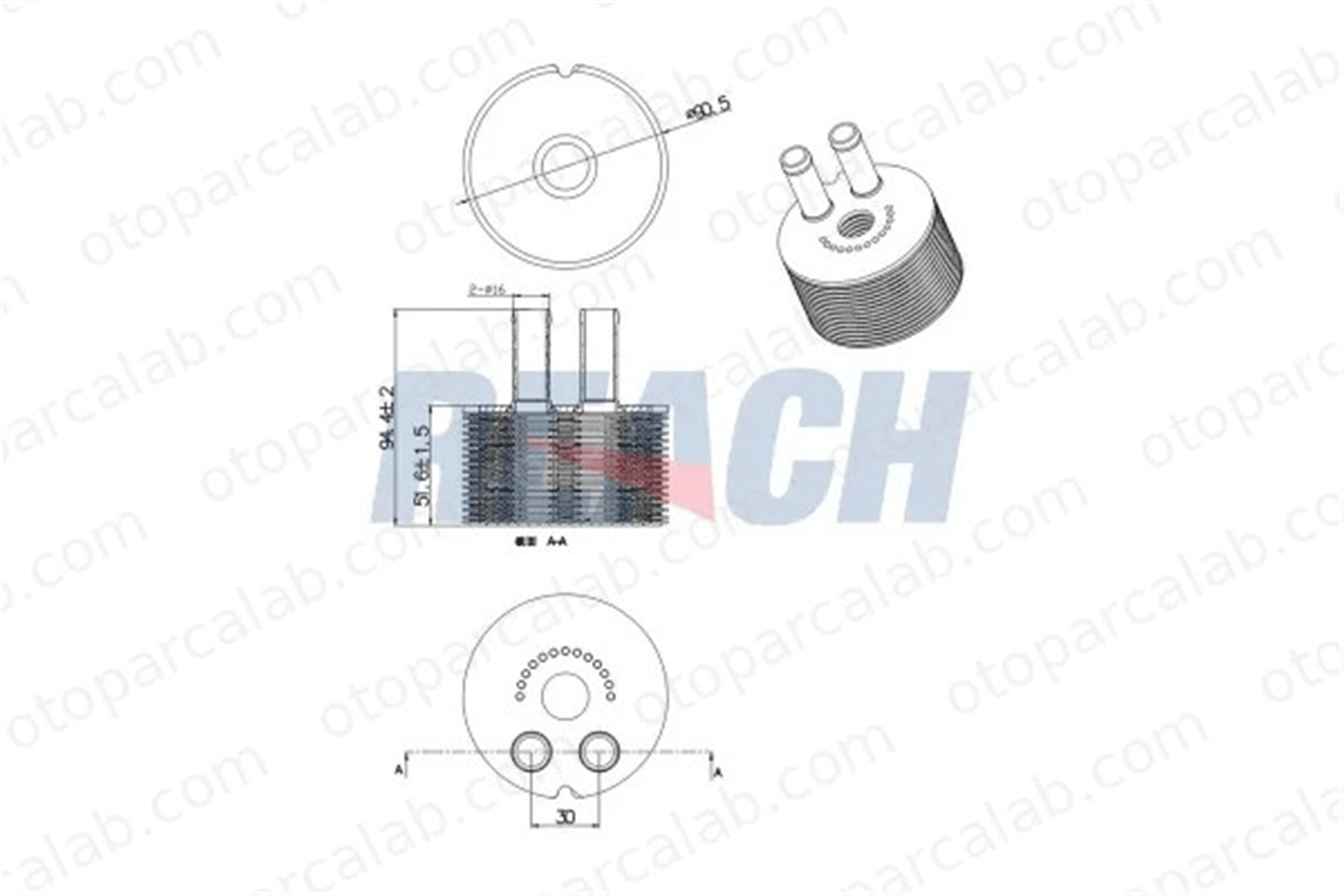 RENAULT ORJINAL 8200969622 Motor Yağ Soğutucu RENAULT MASTER II Minibüs/Otobüs OPEL MOVANO A Panelvan/Van 8200969622 1520800Q0B