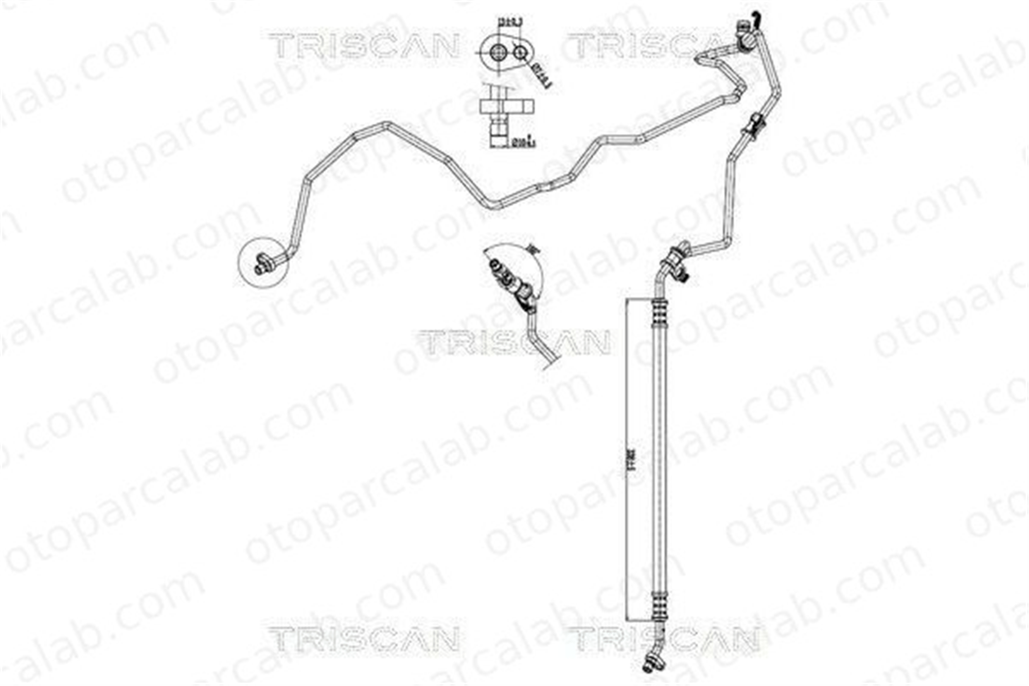 RENAULT ORJINAL 924402507R Klima Hortumu RENAULT TRAFIC III Minibüs/Otobüs OPEL VIVARO B Minibüs/Otobüs 924402507R 6000619796