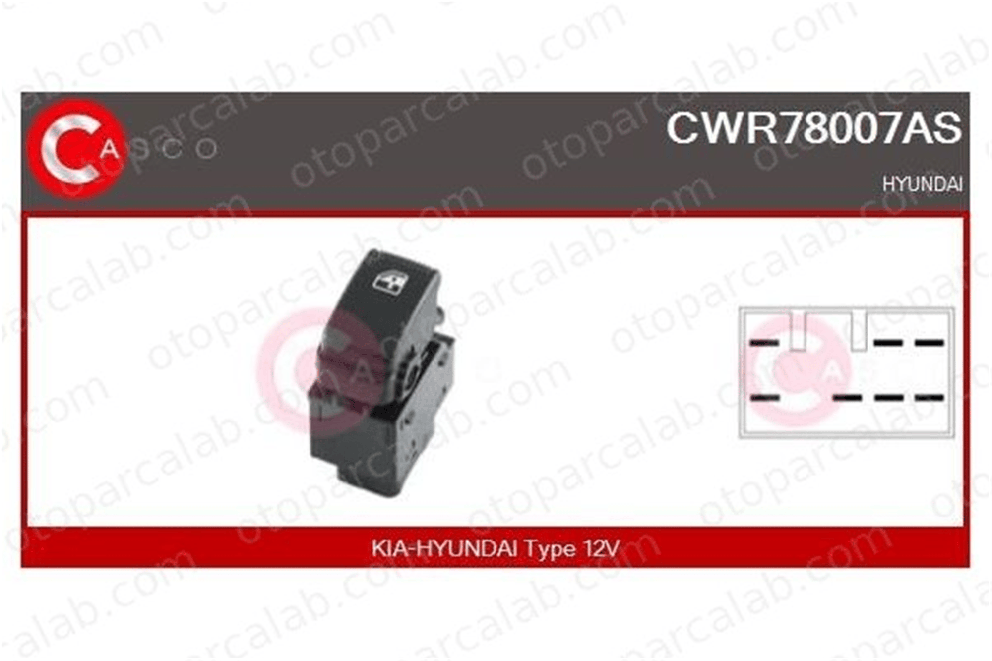 ROCKSWELL A100 Cam Açma Düğmesi Arka Sol HYUNDAI GETZ 1C000WK 935801C000HX