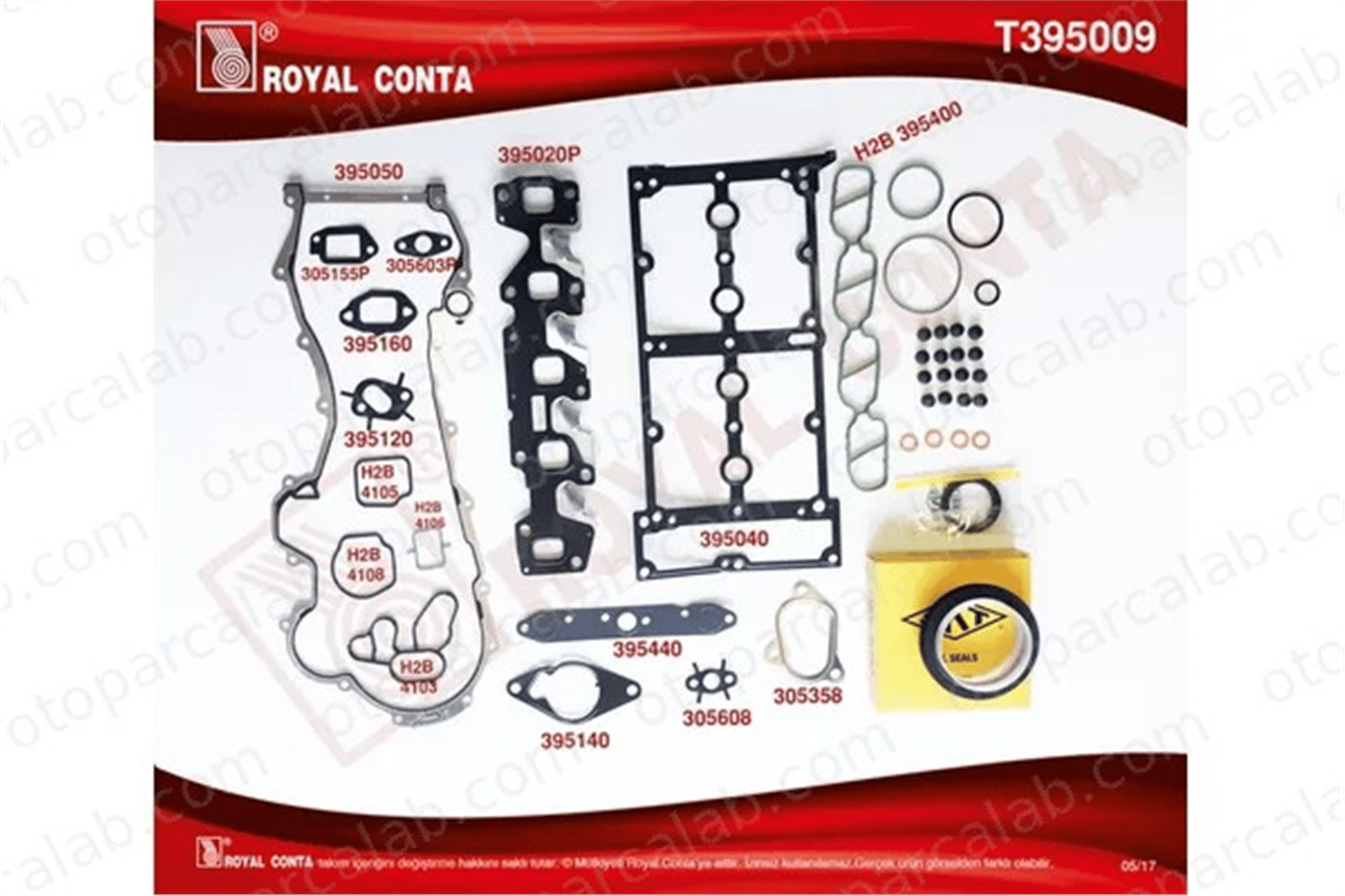 ROYAL T395009 Takım Conta FIAT PANDA PUNTO 197CH 1606245