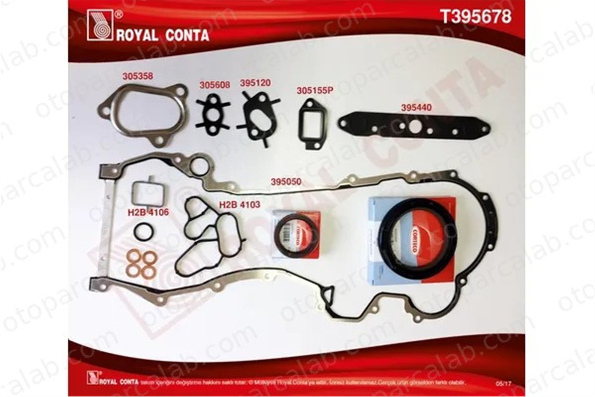 ROYAL T395678 Takım Conta FIAT PANDA PUNTO 197CH 1606245