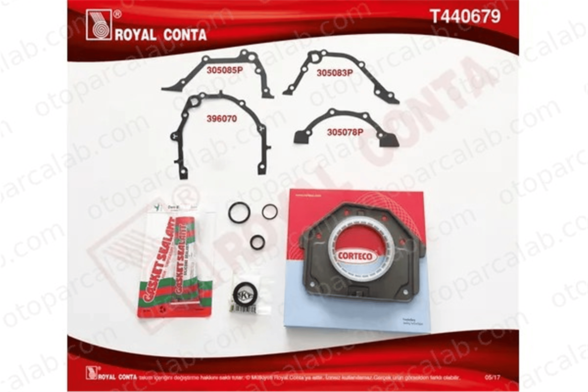 ROYAL T440679 Takım Conta ALFA ROMEO MITO ABARTH 500 / 595 / 695 71728839 71736317