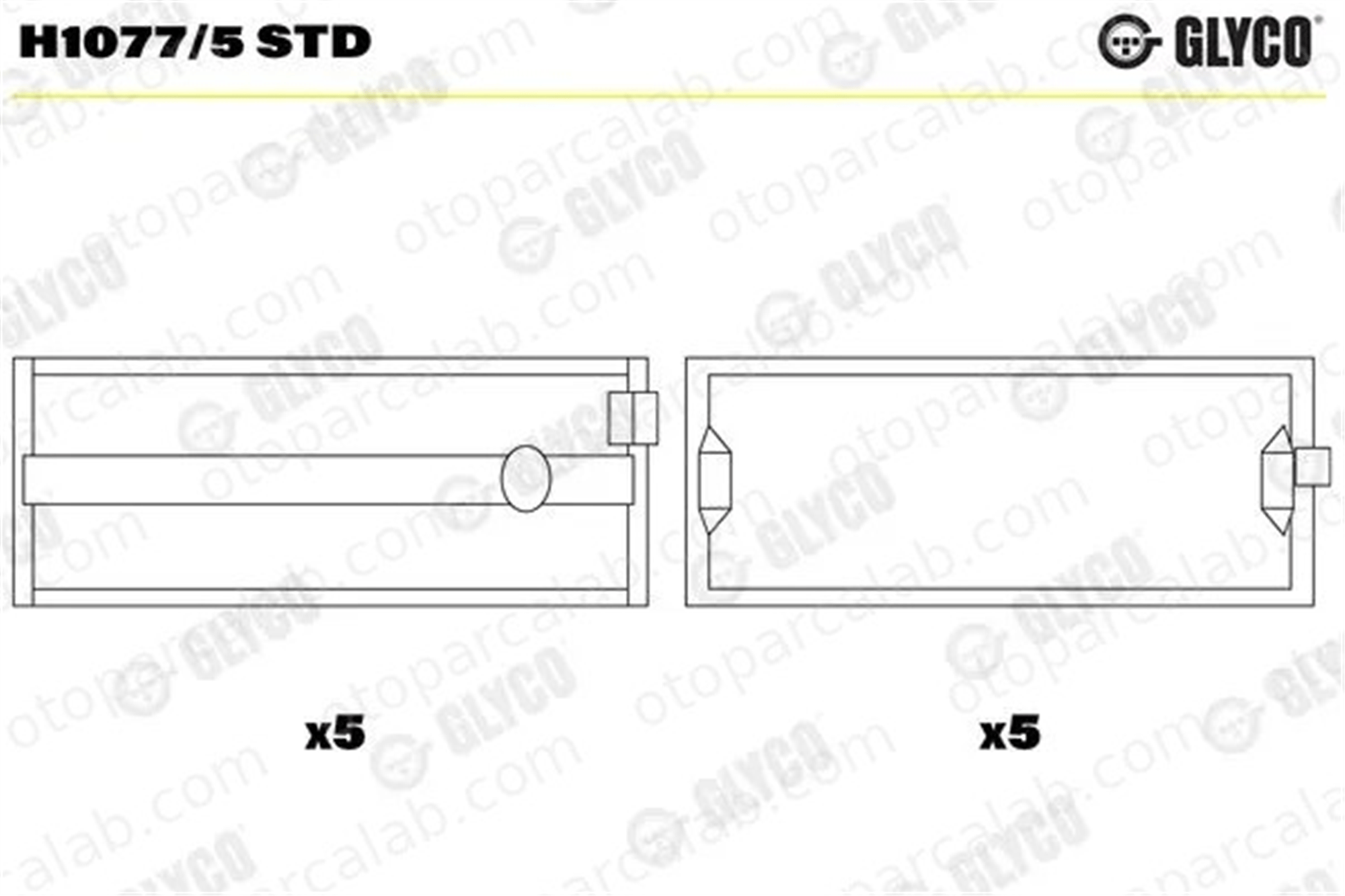 SAHIN AN 5157 STD Ana Yatak (STD) ŞAHİN AN 5157 STD TOYOTA COROLLA STARLET 1170110012 1170410012