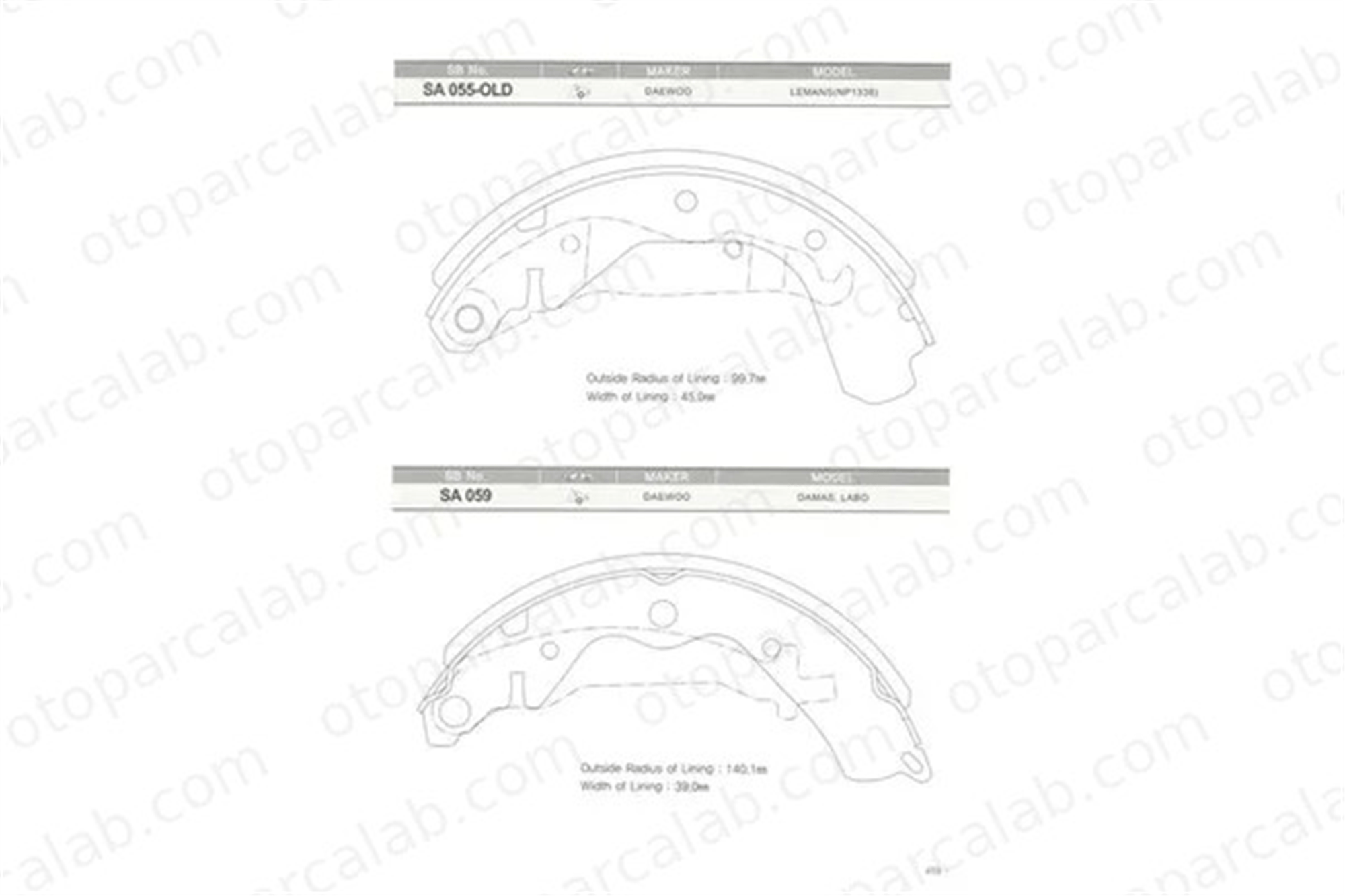 SANGSIN SA059 Fren Pabuçlu Balata Arka HYUNDAI i20 I i20 II 5320085800000 583050UA00