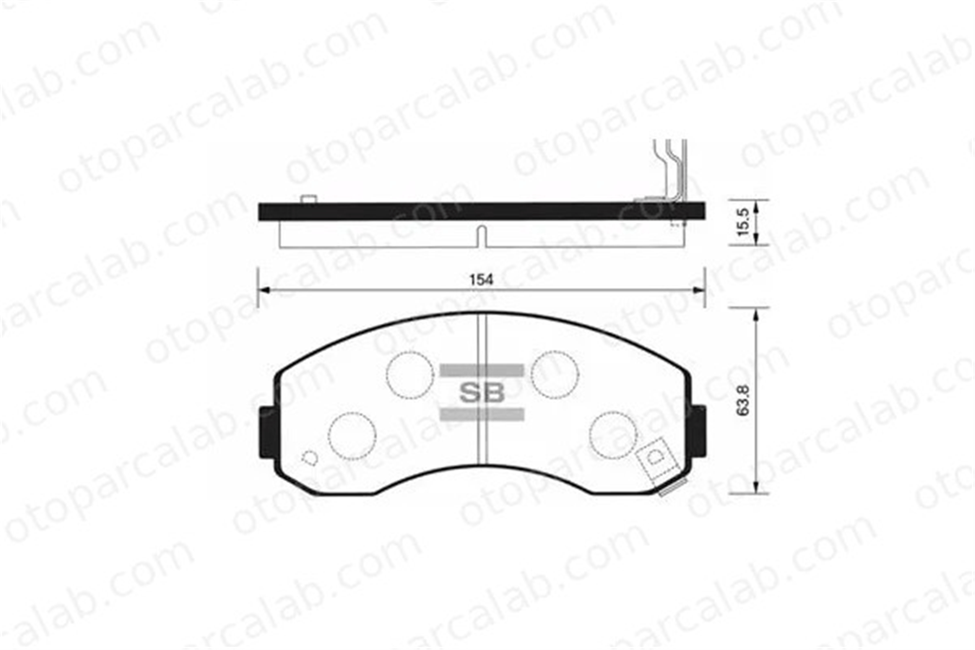 SANGSIN SP1056 Fren Disk Balata Ön KIA K2500 Platform şasi K2900 K60B3328Z RB913311261