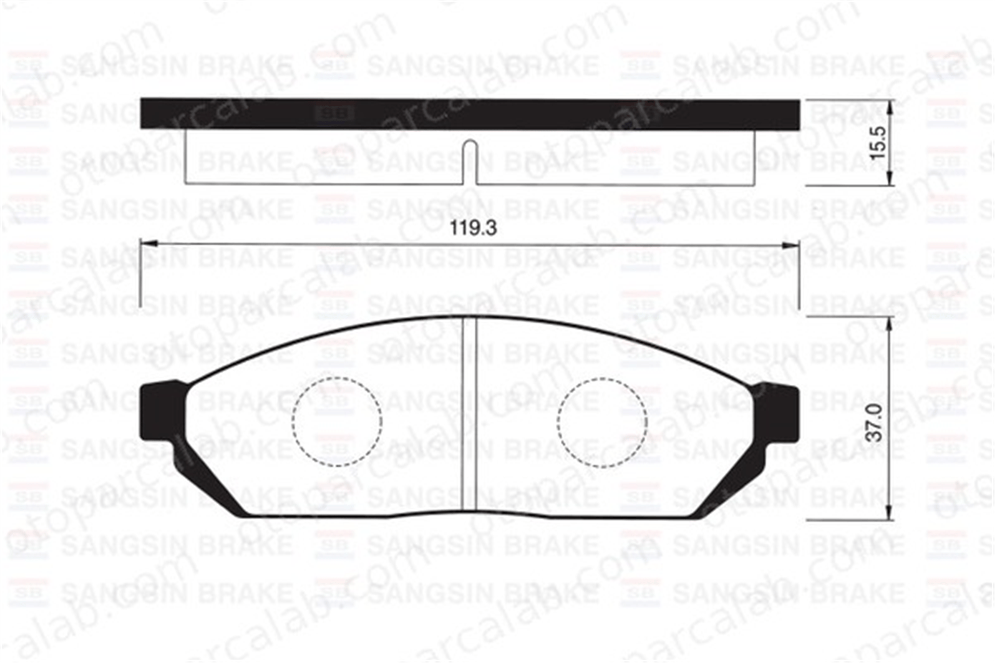 SANGSIN SP1059 Fren Disk Balata Ön HONDA CIVIC I Sedan SUZUKI ALTO IV 5521078450 5521078