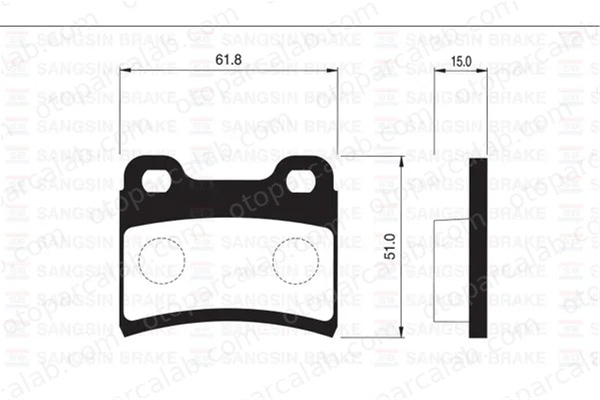 SANGSIN SP1064 Fren Disk Balata Arka KIA SEPHIA SEPHIA Sedan K20H3323Z 1095598
