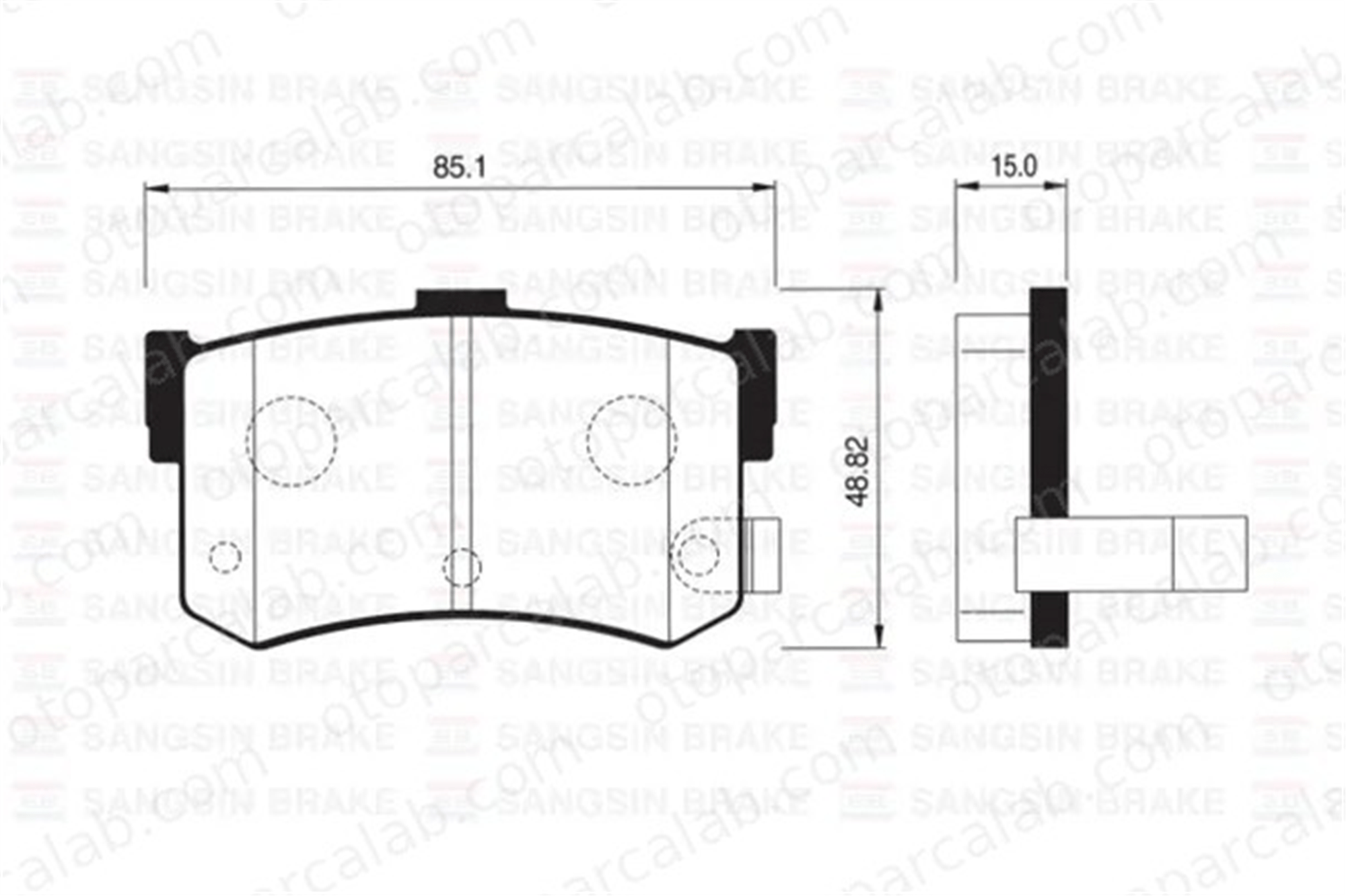 SANGSIN SP1074 Fren Disk Balata Arka HYUNDAI SONATA III ROVER 800 43022SG9000 43022SD4305
