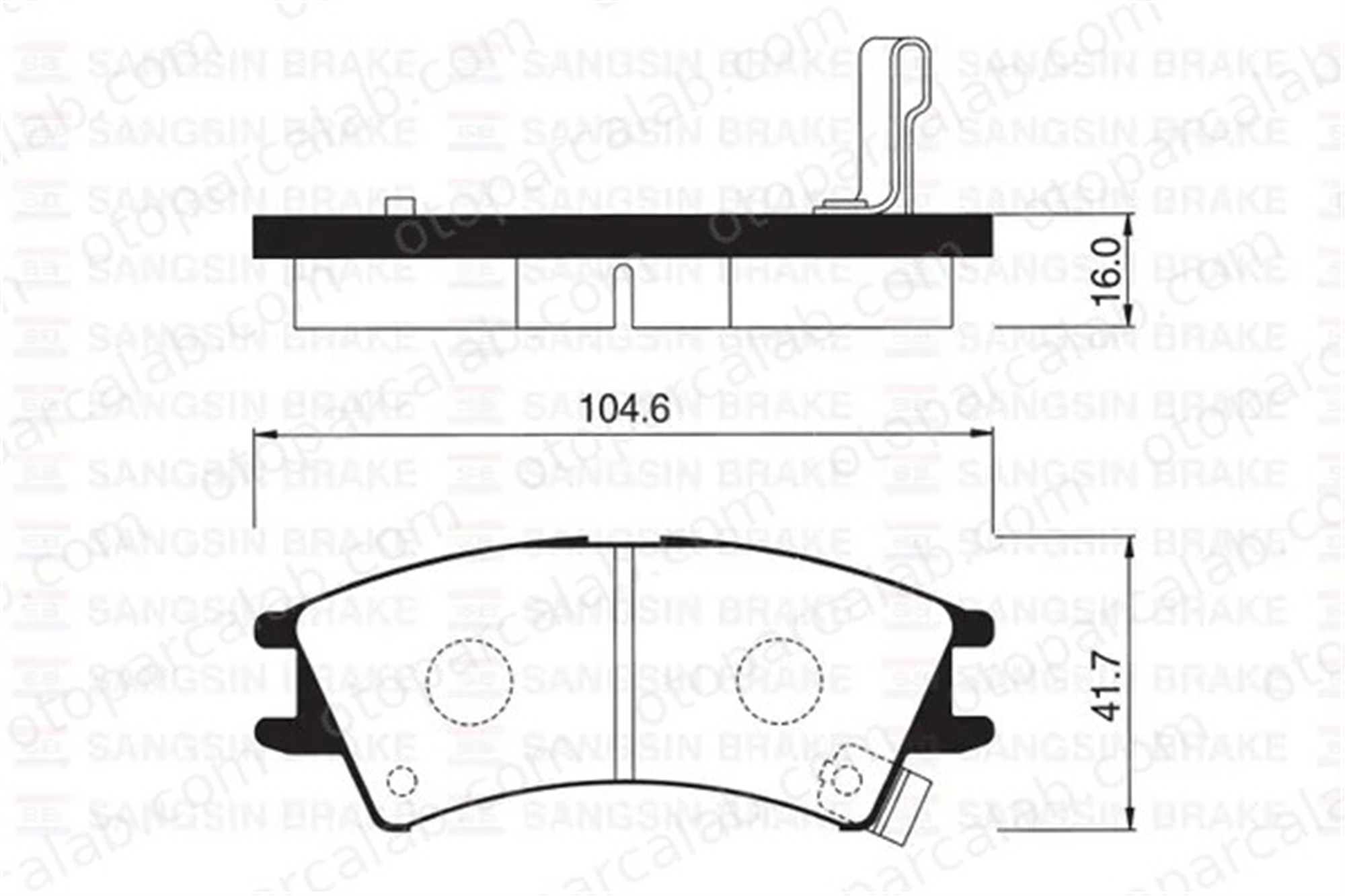 SANGSIN SP1096 Fren Disk Balata Ön HYUNDAI ATOS 5810102A00 5810105A10