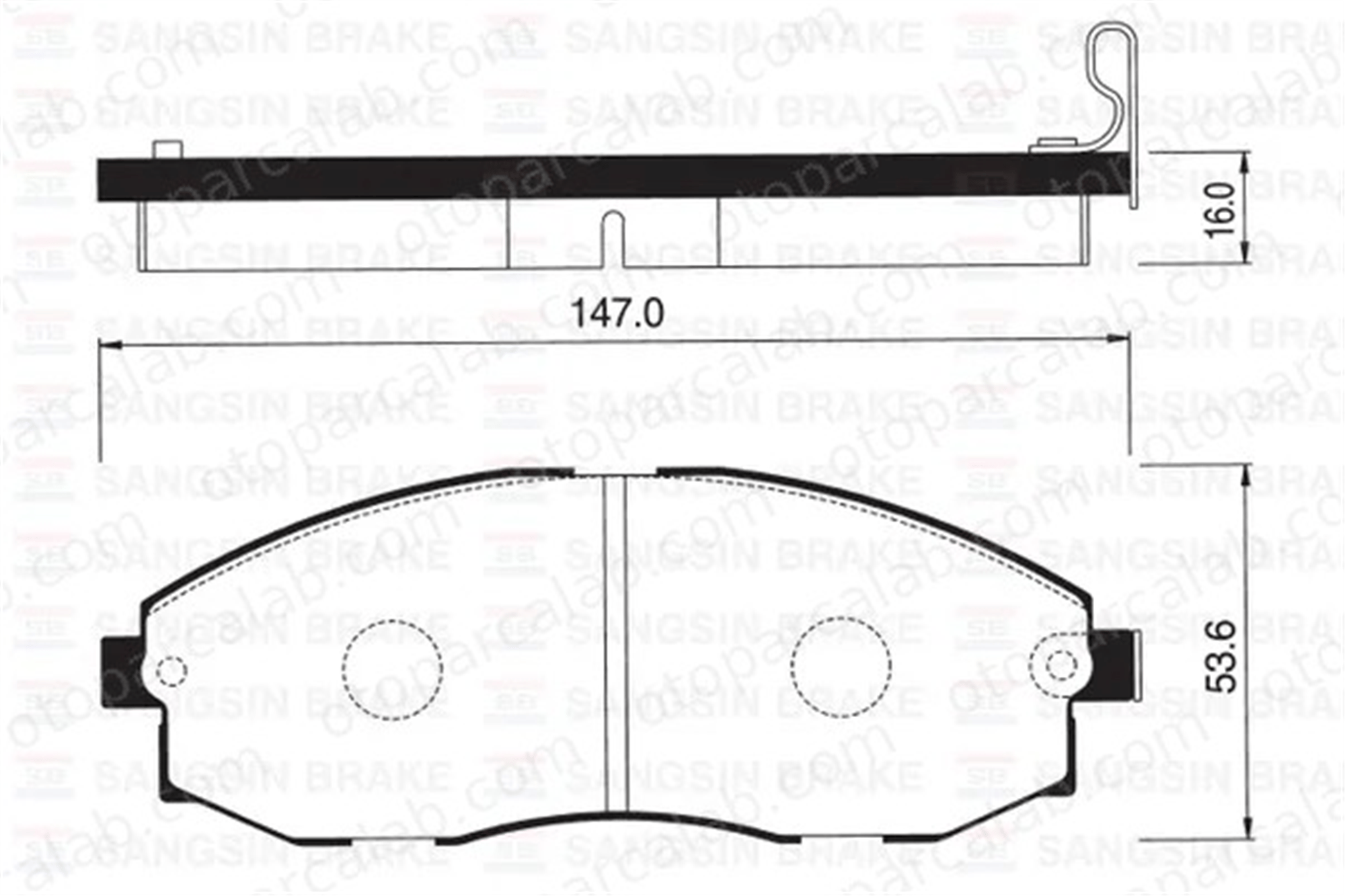 SANGSIN SP1099 Fren Disk Balata Ön HYUNDAI H-1 / STAREX Minibüs/Otobüs H-1 Panelvan/Van 581014AA00 581014AA30