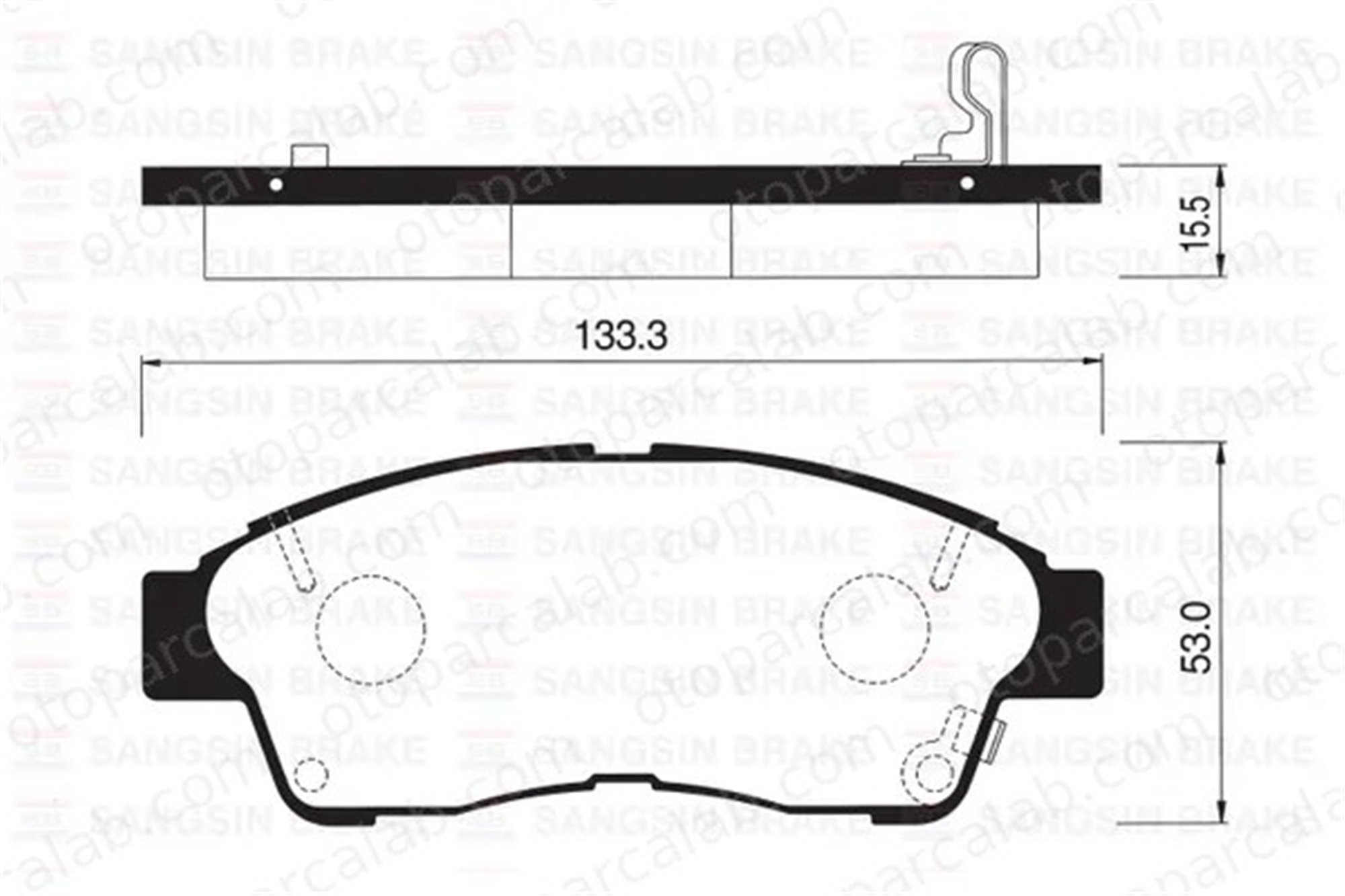 SANGSIN SP1110 Fren Disk Balata Ön TOYOTA COROLLA COROLLA Compact 446512500 446502020