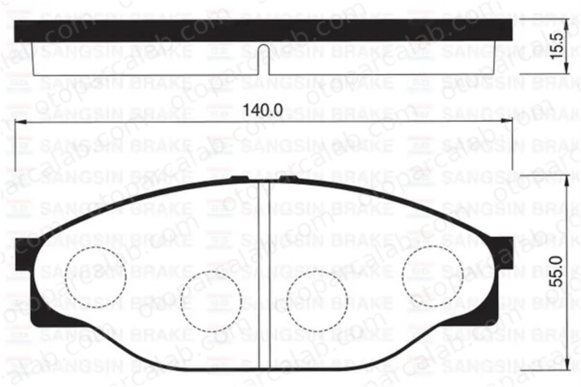 SANGSIN SP1139 Fren Disk Balata Ön VW TARO TOYOTA HIACE III Minibüs/Otobüs 446535320 446535020