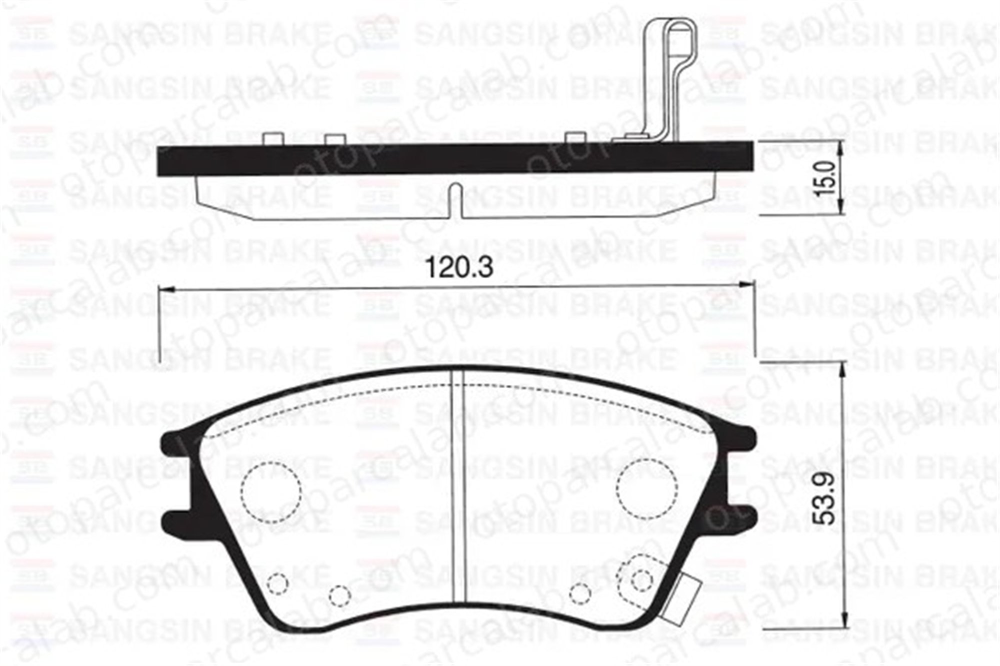 SANGSIN SP1147 Fren Disk Balata Ön SSANGYONG KORANDO HYUNDAI TUCSON 581012DA10 5810108A00