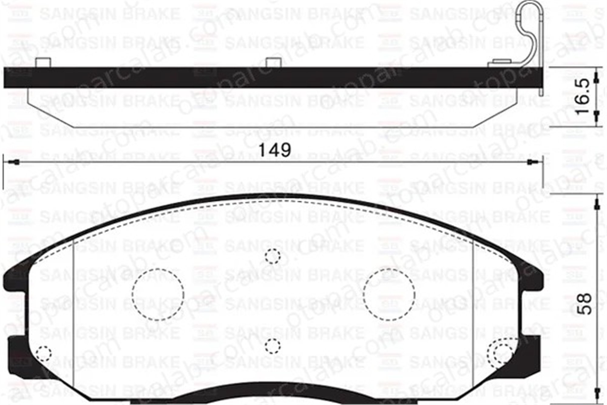 SANGSIN SP1157 Fren Disk Balata Ön HYUNDAI H-1 / STAREX Minibüs/Otobüs SANTA FÉ I 581014AA26 5810126A00