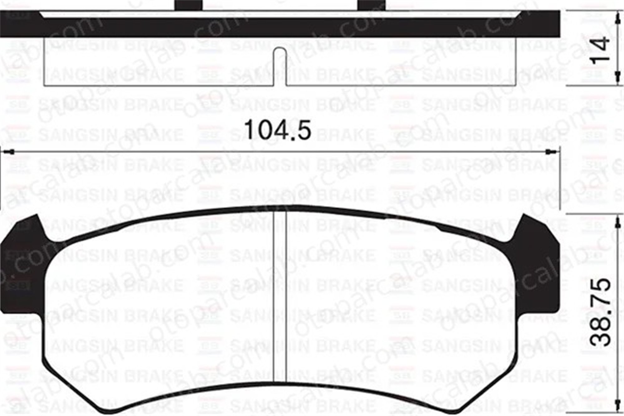 SANGSIN SP1160 Fren Disk Balata Arka CHEVROLET LACETTI NUBIRA Sedan 96405131 5550085Z00