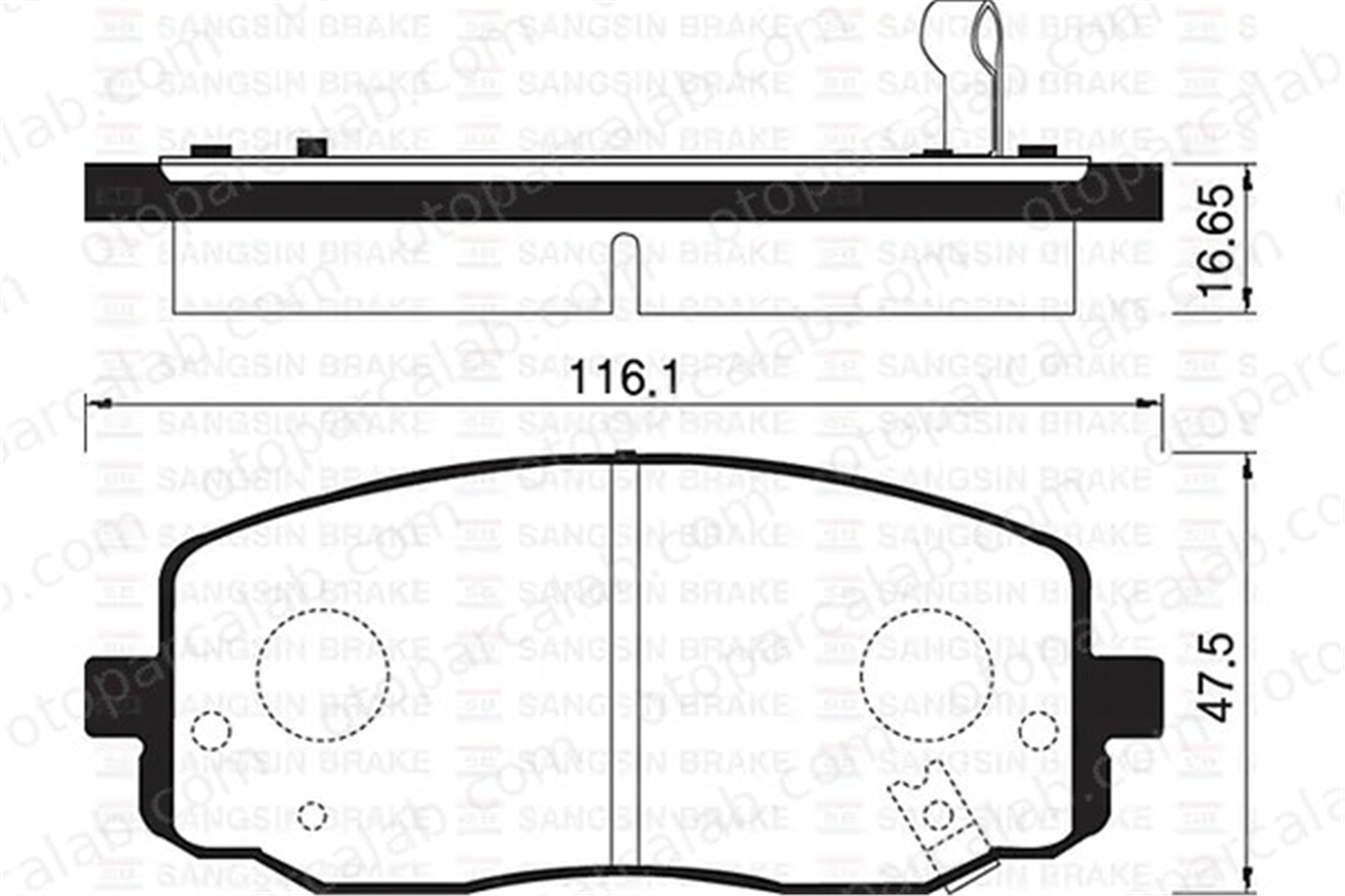 SANGSIN SP1172 Fren Disk Balata Ön HYUNDAI i20 I 581010XA00 581011JA60