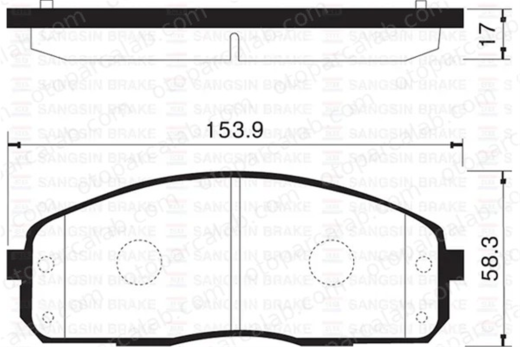 SANGSIN SP1174 Fren Disk Balata Ön HYUNDAI H-1 / STAREX Minibüs/Otobüs H-1 Panelvan/Van 581014FA00 581014AA00