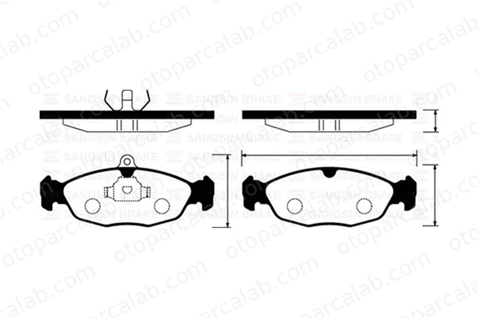 SANGSIN SP1220 Fren Disk Balata Ön OPEL ASTRA F Station wagon VECTRA A 1605907 1605881