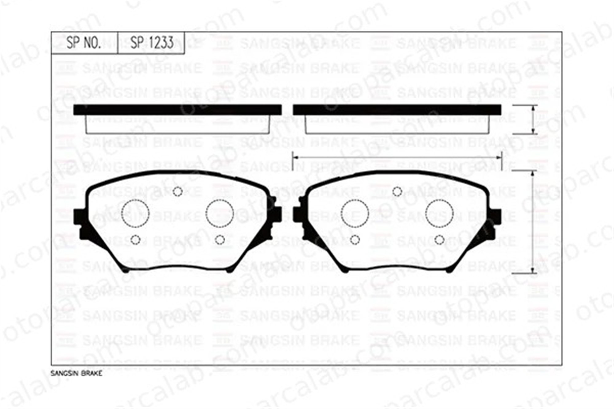 SANGSIN SP1233 Fren Disk Balata Ön TOYOTA RAV 4 II 446542110 446542070