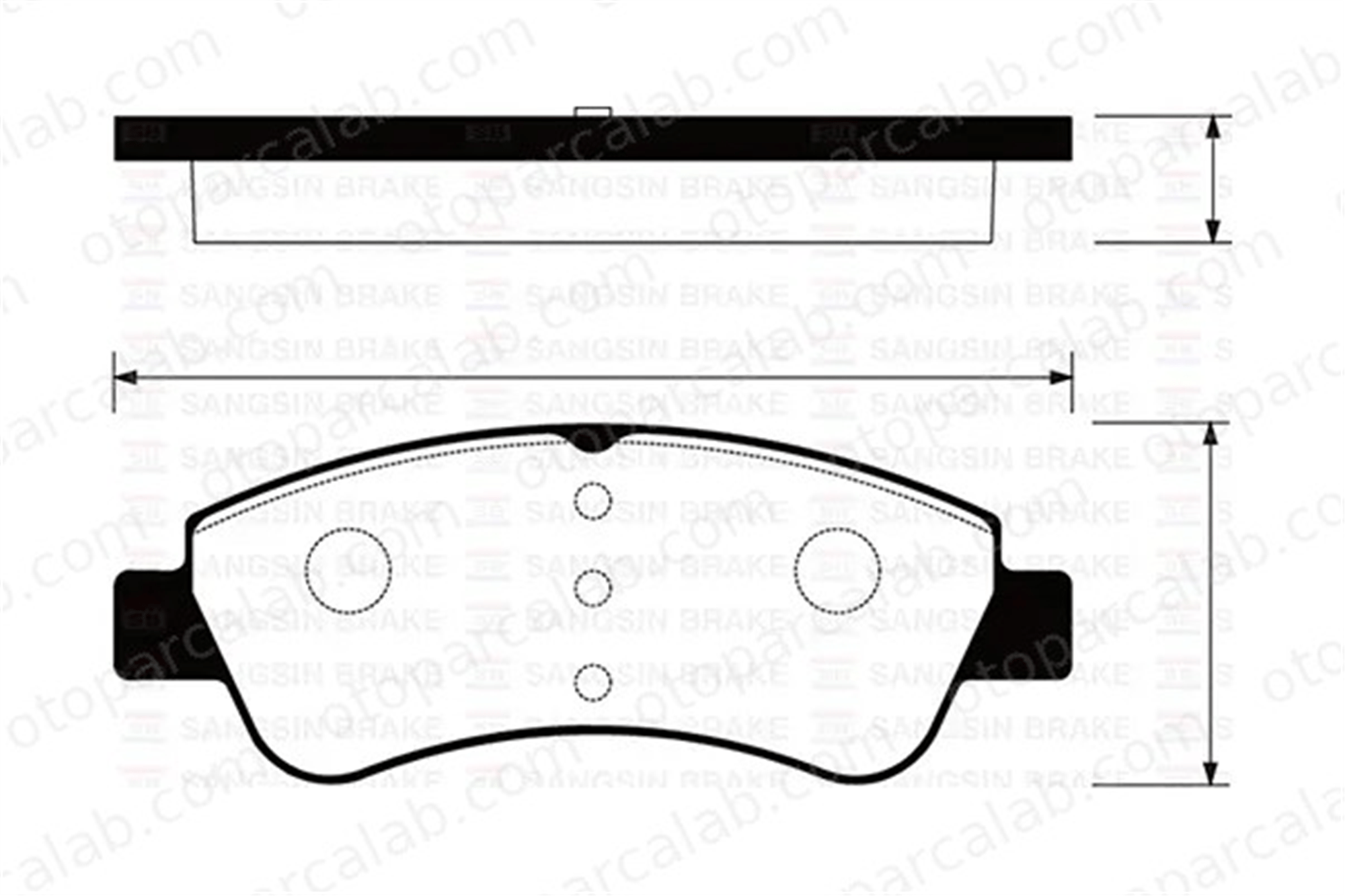 SANGSIN SP1241 Fren Disk Balata Ön PEUGEOT 208 I CITROËN BERLINGO / BERLINGO FIRST MPV 1647863780 425338