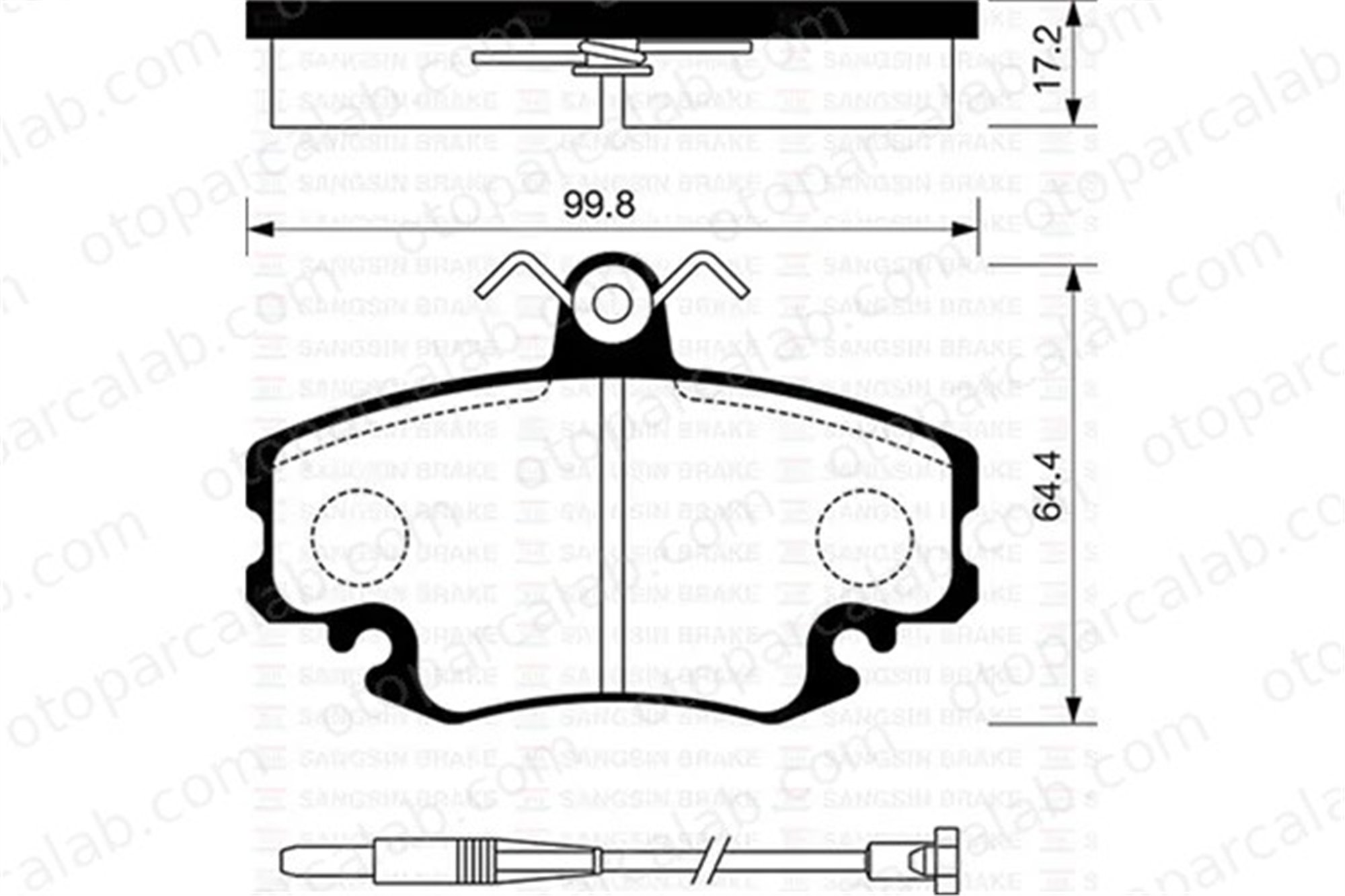 SANGSIN SP1243 Fren Disk Balata Ön RENAULT 11 RAPID Kasa/büyük limuzin 7711130071 7701204833