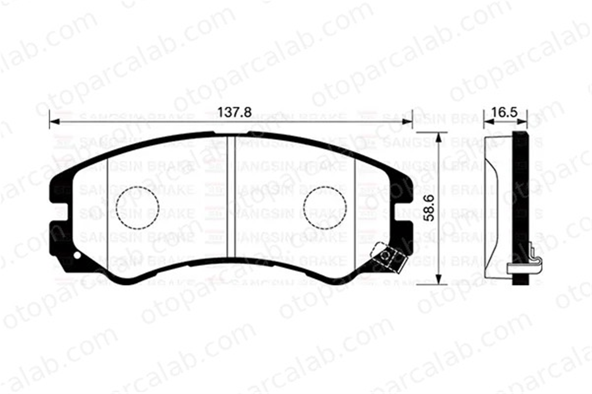 SANGSIN SP1267 Fren Disk Balata Ön OPEL FRONTERA A FRONTERA B 1605852 8971755310