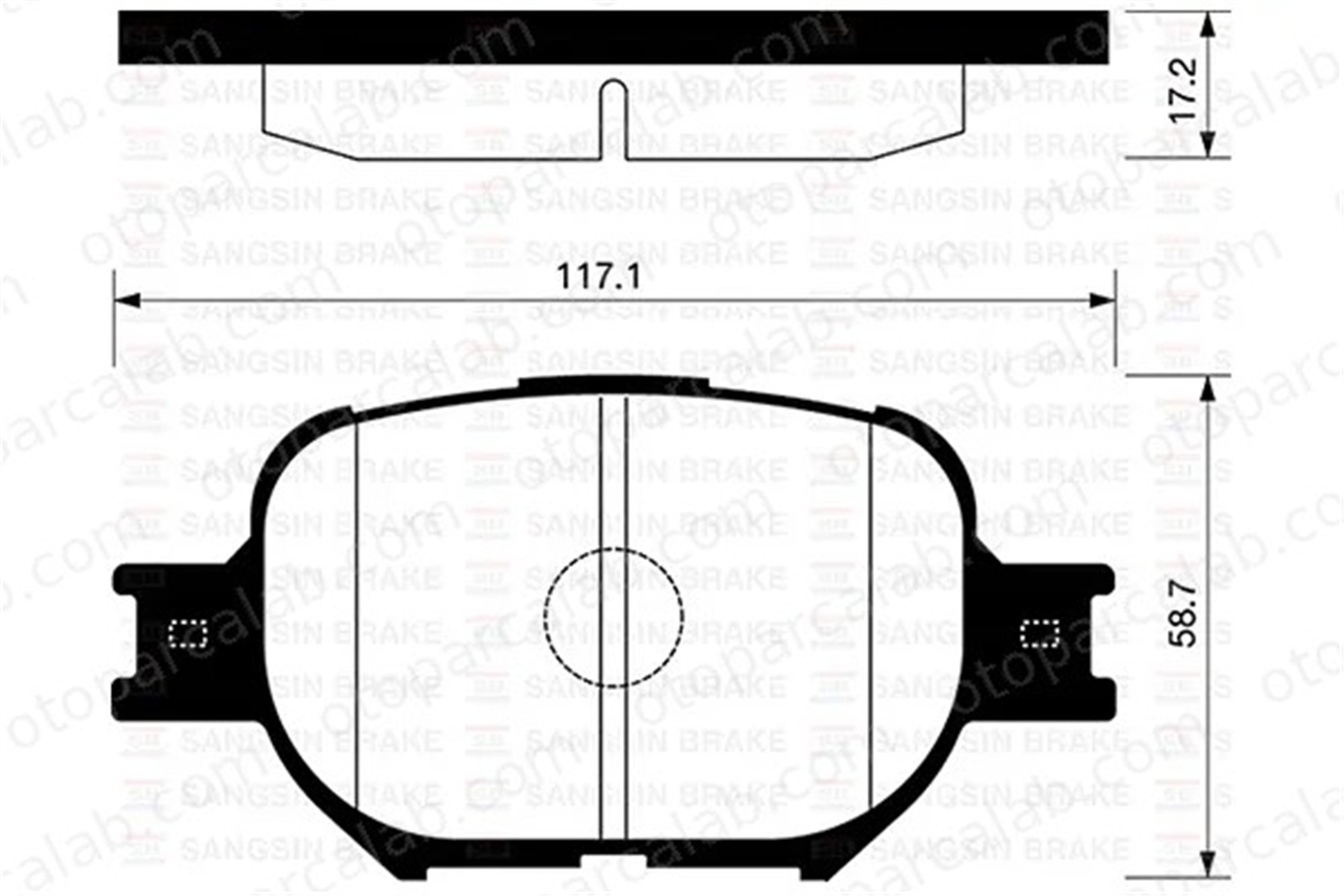 SANGSIN SP1272 Fren Disk Balata Ön TOYOTA COROLLA Verso CELICA Coupe 44652B010 446520480
