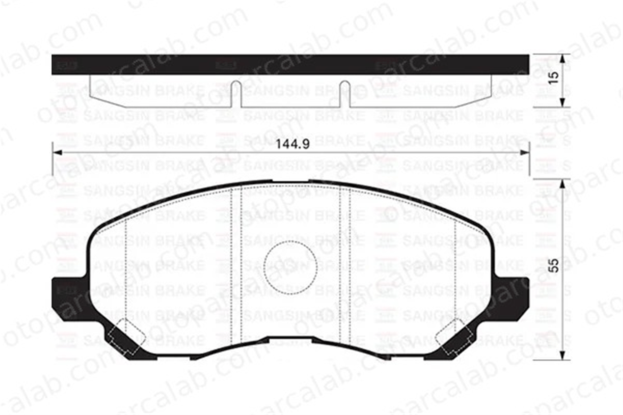 SANGSIN SP1360 Fren Disk Balata Ön MITSUBISHI ASX LANCER VIII Sportback MN102618 5191217AA