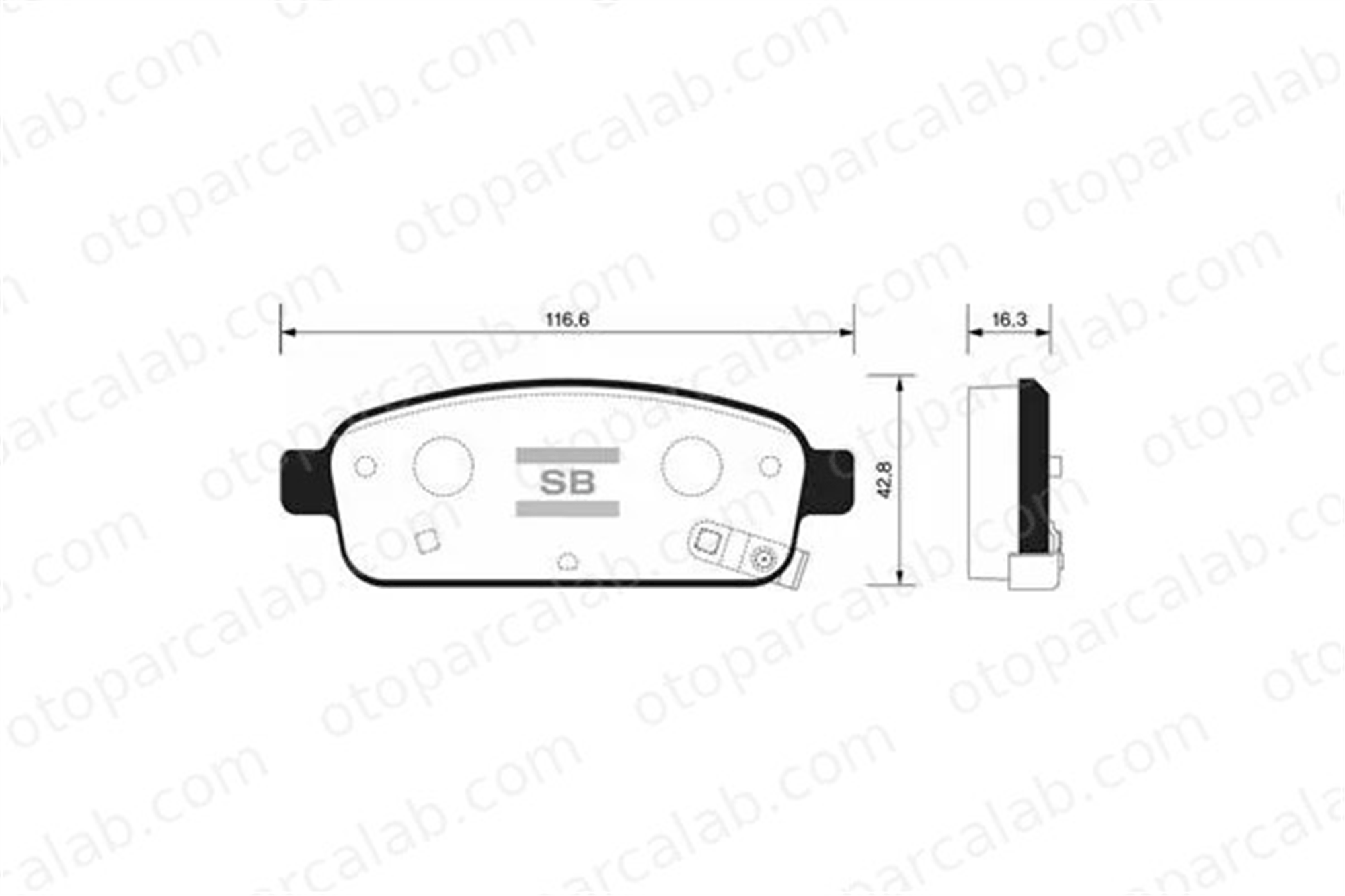 SANGSIN SP1363 Fren Disk Balata Arka OPEL ASTRA J ASTRA J Sports Tourer 1605296 13300867
