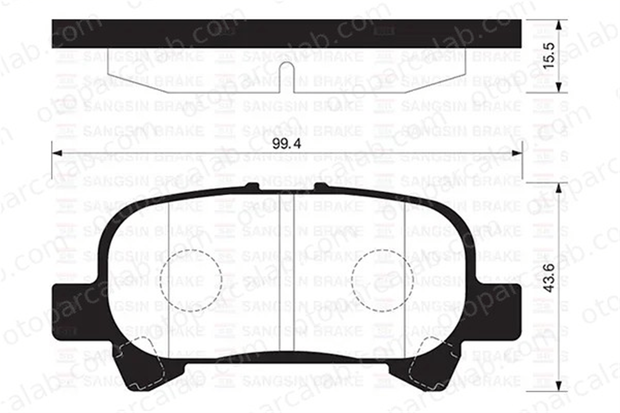 SANGSIN SP1364 Fren Disk Balata Arka TOYOTA CAMRY Sedan RAV 4 III D8287701 446606030