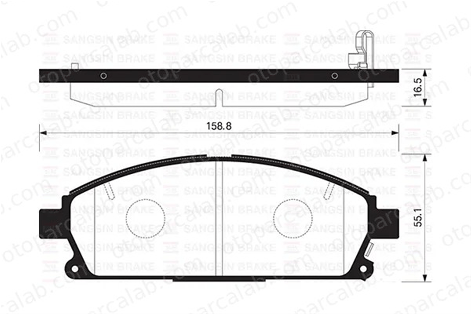 SANGSIN SP1365 Fren Disk Balata Ön NISSAN X-TRAIL I PATHFINDER II 410600W786 410608H785