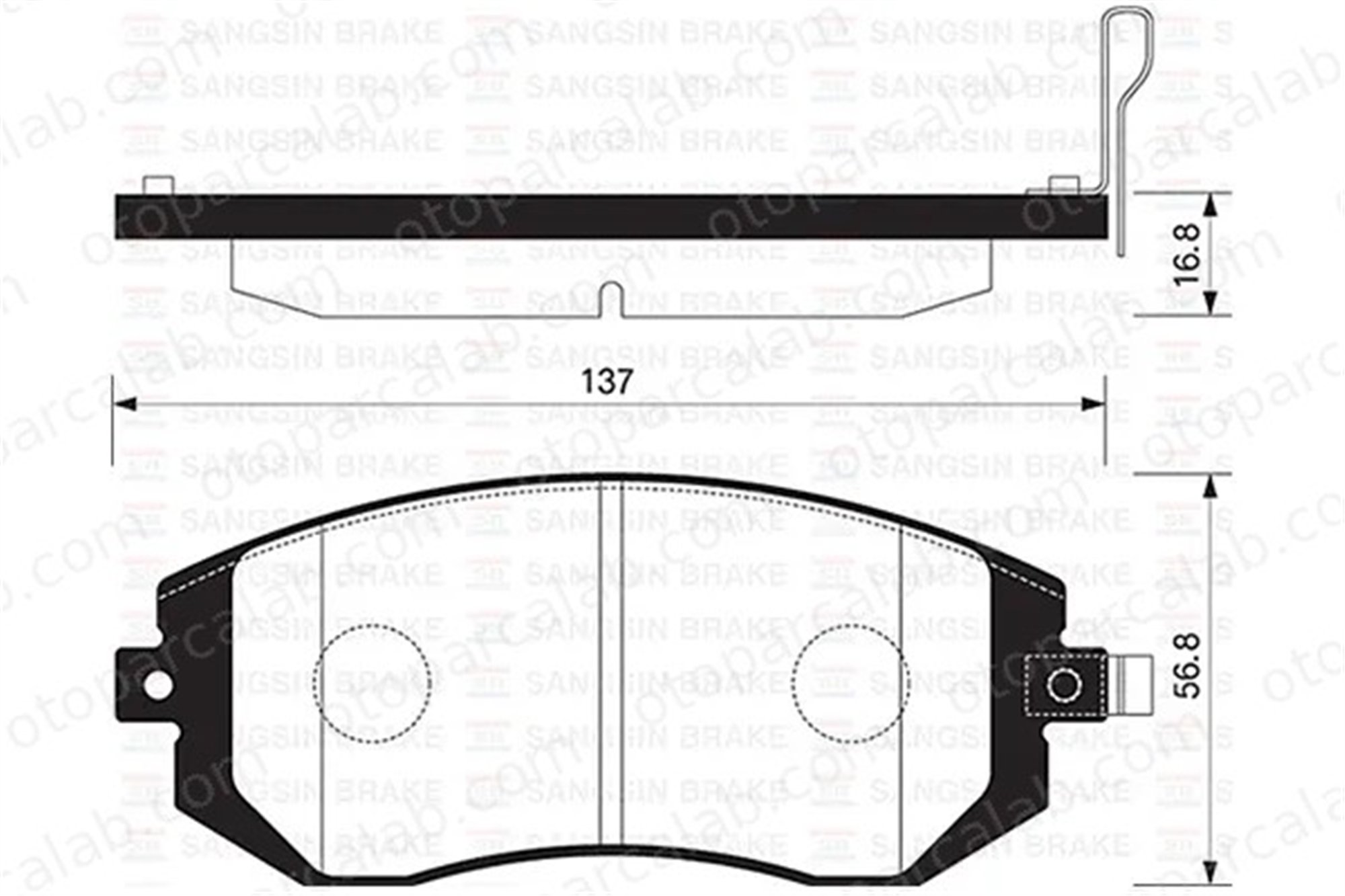SANGSIN SP1367 Fren Disk Balata Ön SUBARU FORESTER IMPREZA Hatchback 26296SA010 26296AE160