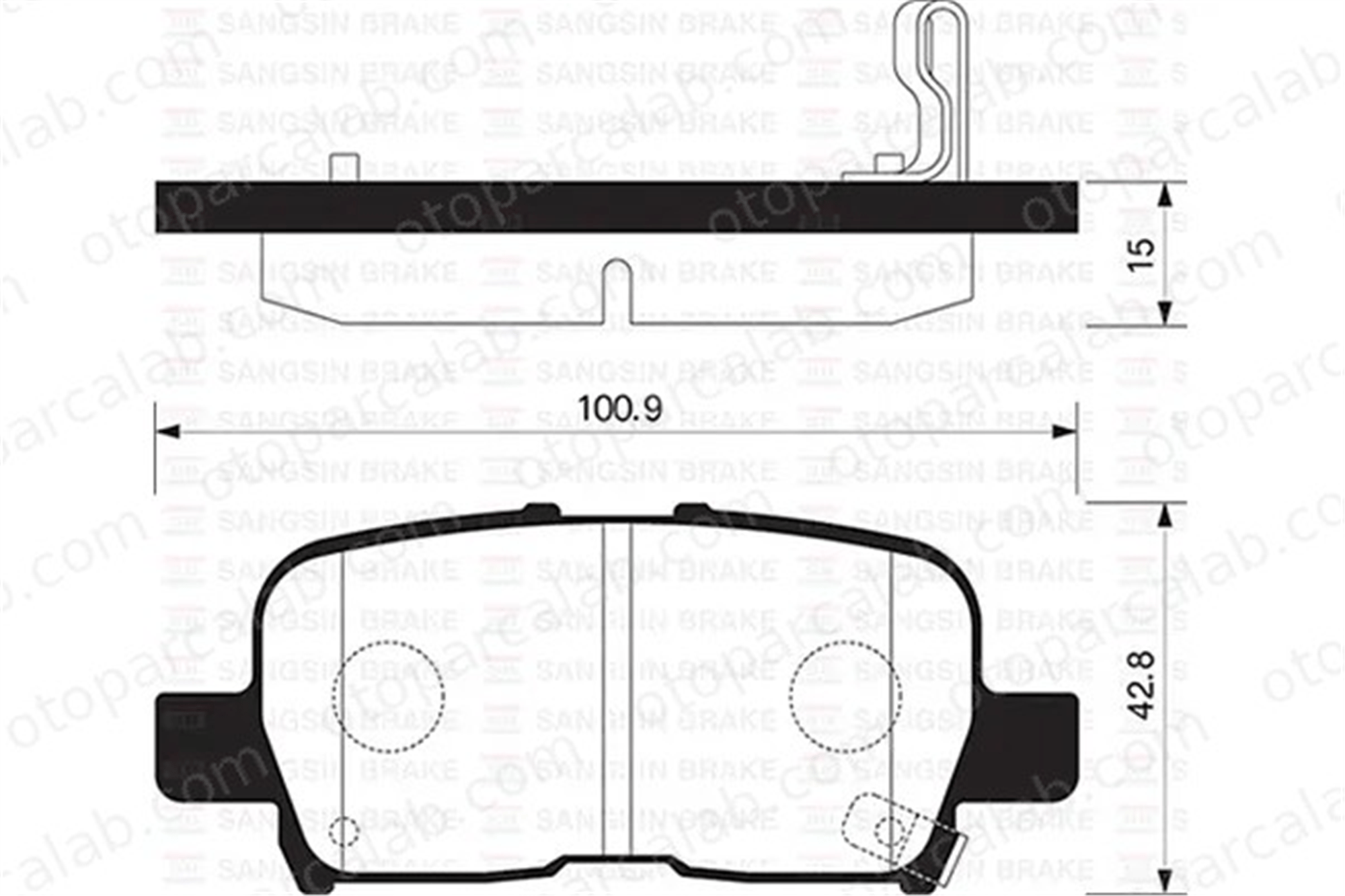 SANGSIN SP1371 Fren Disk Balata Arka SUZUKI SX4 FIAT SEDICI 43022S3VA11 WVA23643