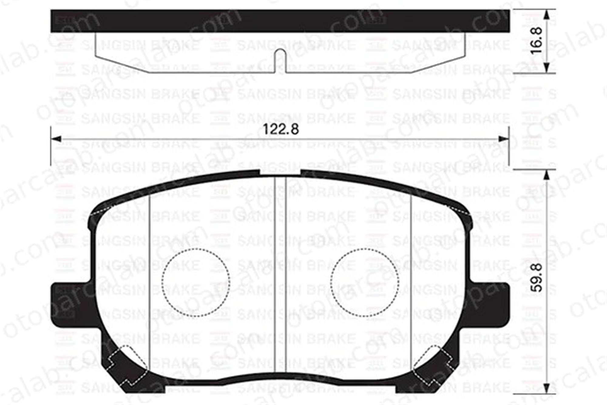 SANGSIN SP1373 Fren Disk Balata Ön TOYOTA AVENSIS VERSO 446544090 446544100